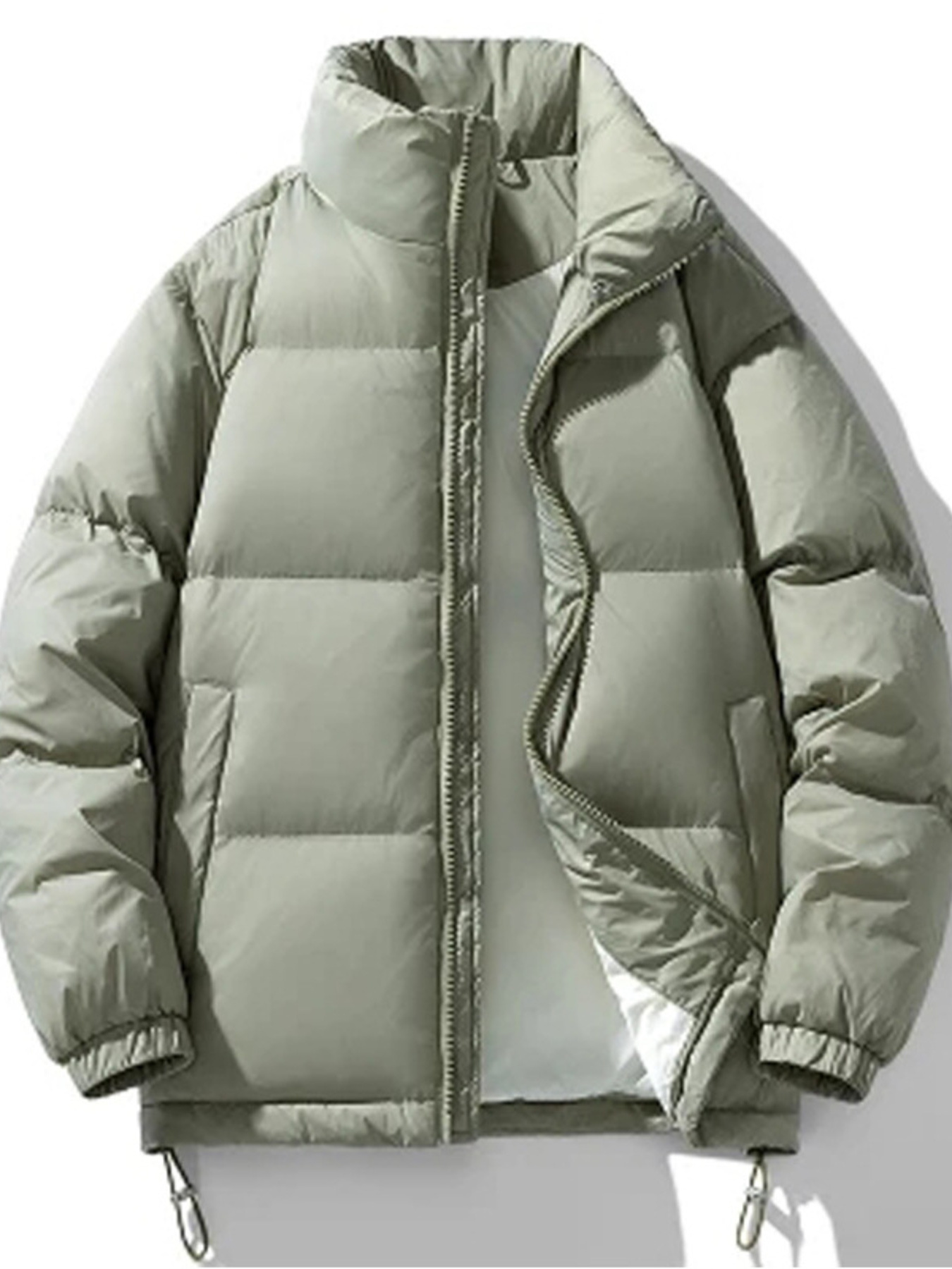 Men's Plus Size Zip Up Winter Puffer Jacket