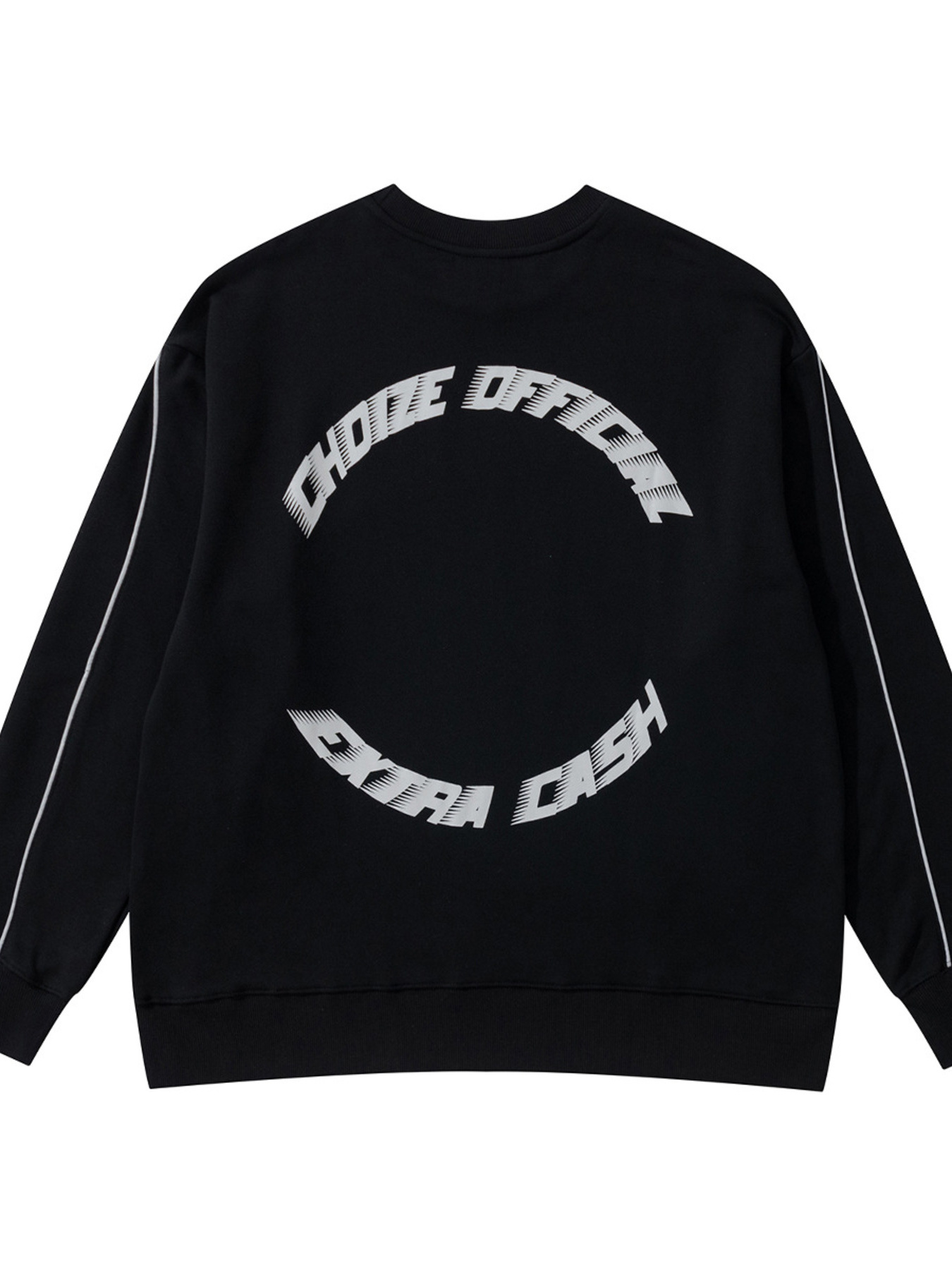 Men's Graphic Crewneck Sweatshirt with Contrast Piping