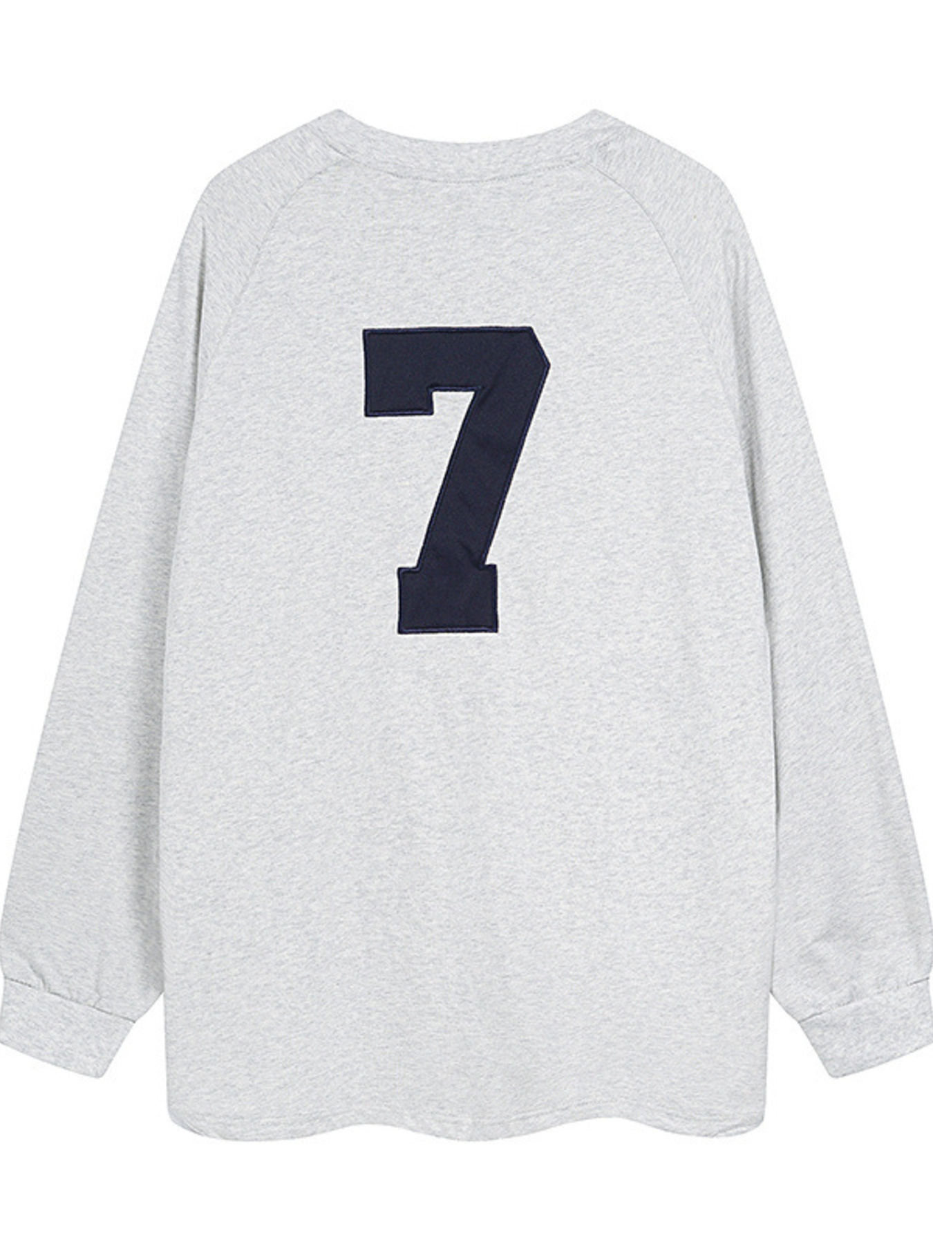 Men's Number 7 Round Neck Long Sleeve Sweatshirt