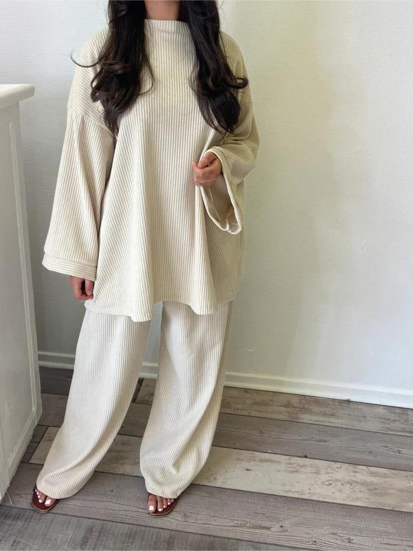 Relaxed Fit Corduroy Top and Pants Set