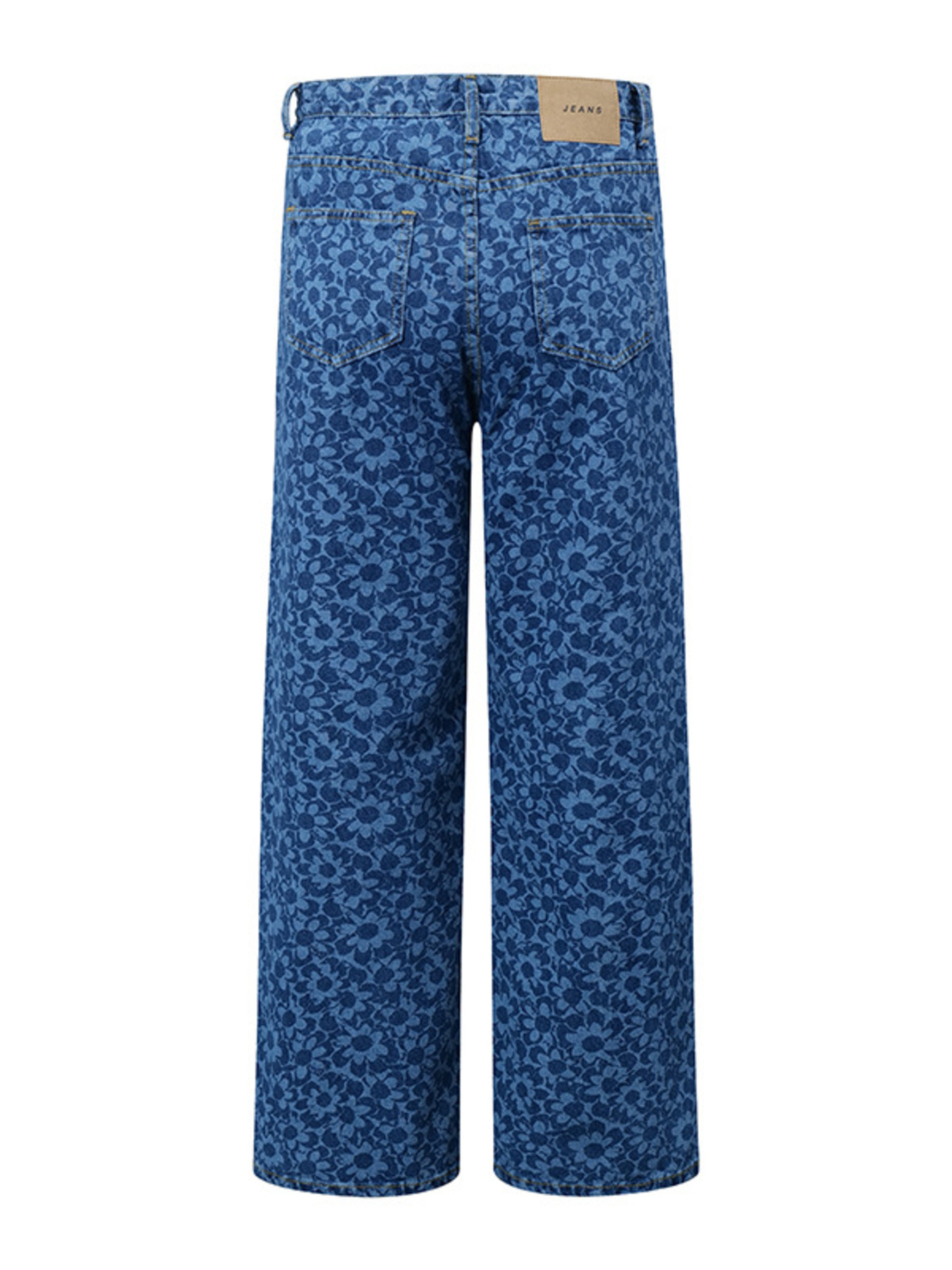 Men's Printed Wide Leg Jeans