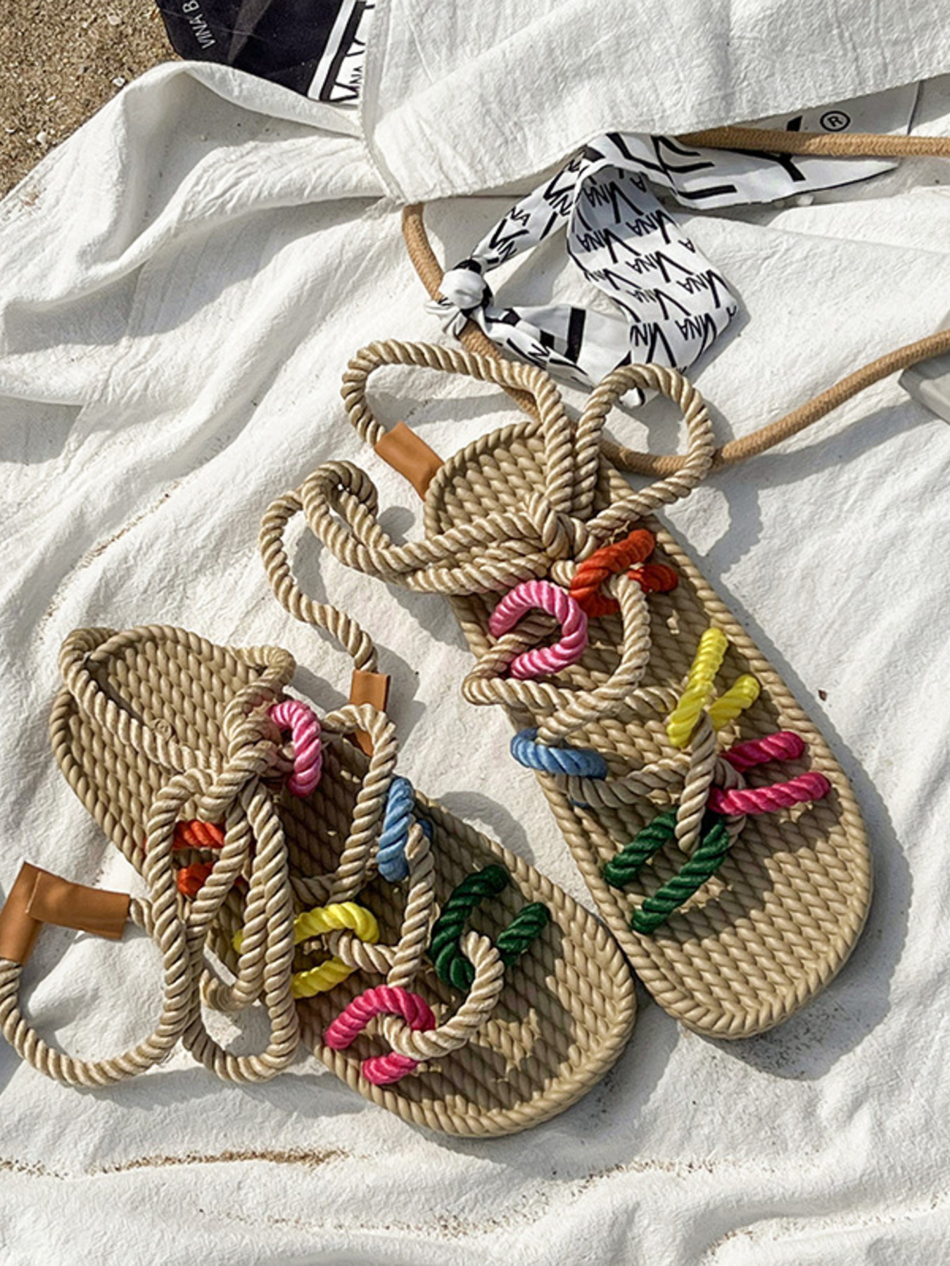 Colorful Rope Woven Sandals