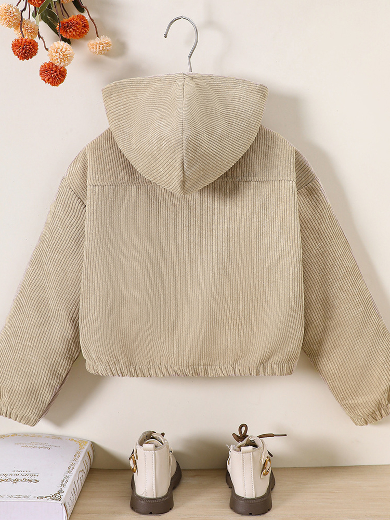 Children's Casual Corduroy Hooded Jacket