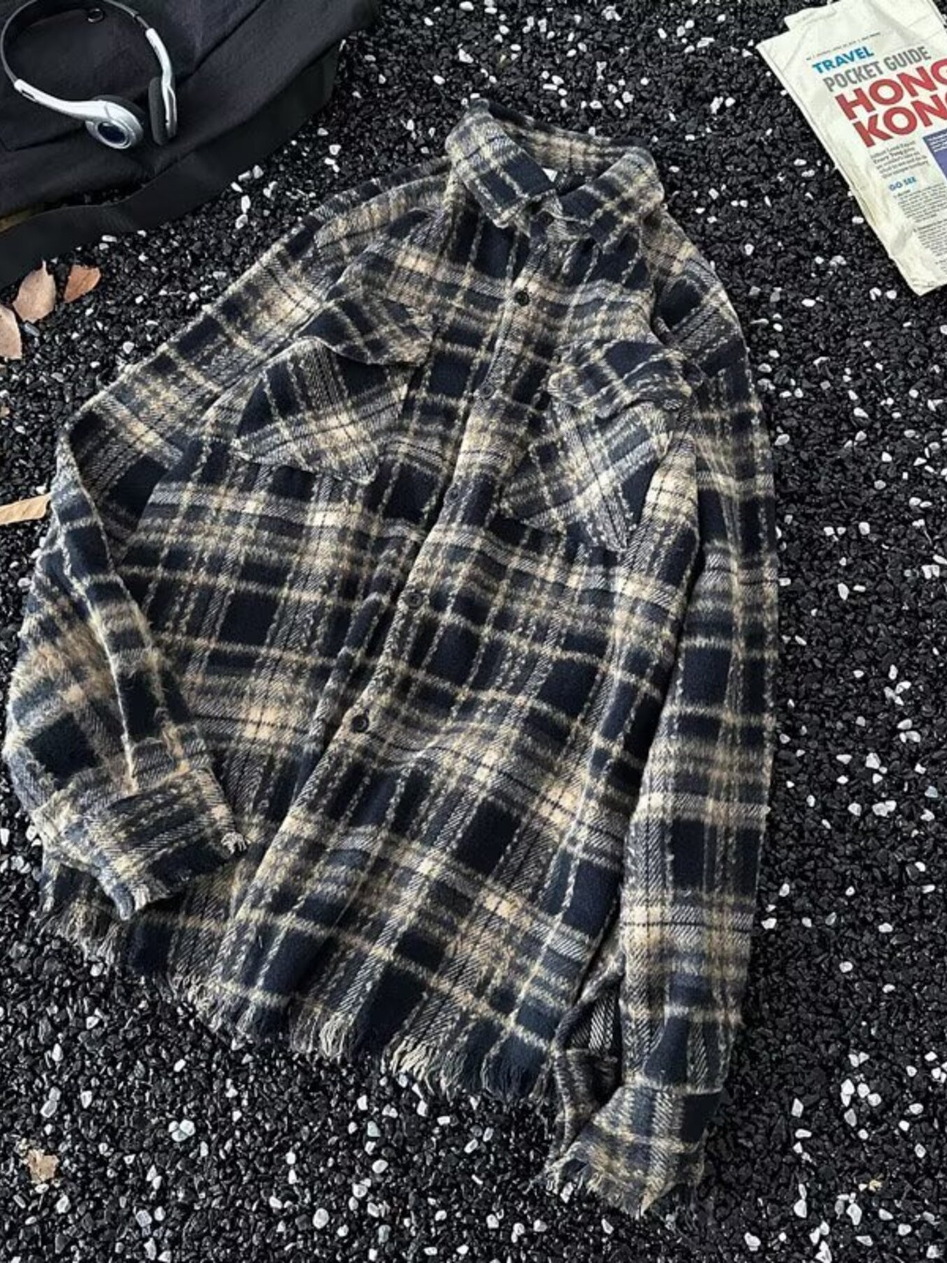 Men's Full Size Classic Plaid Flannel Button-Down Shirt Plus Size