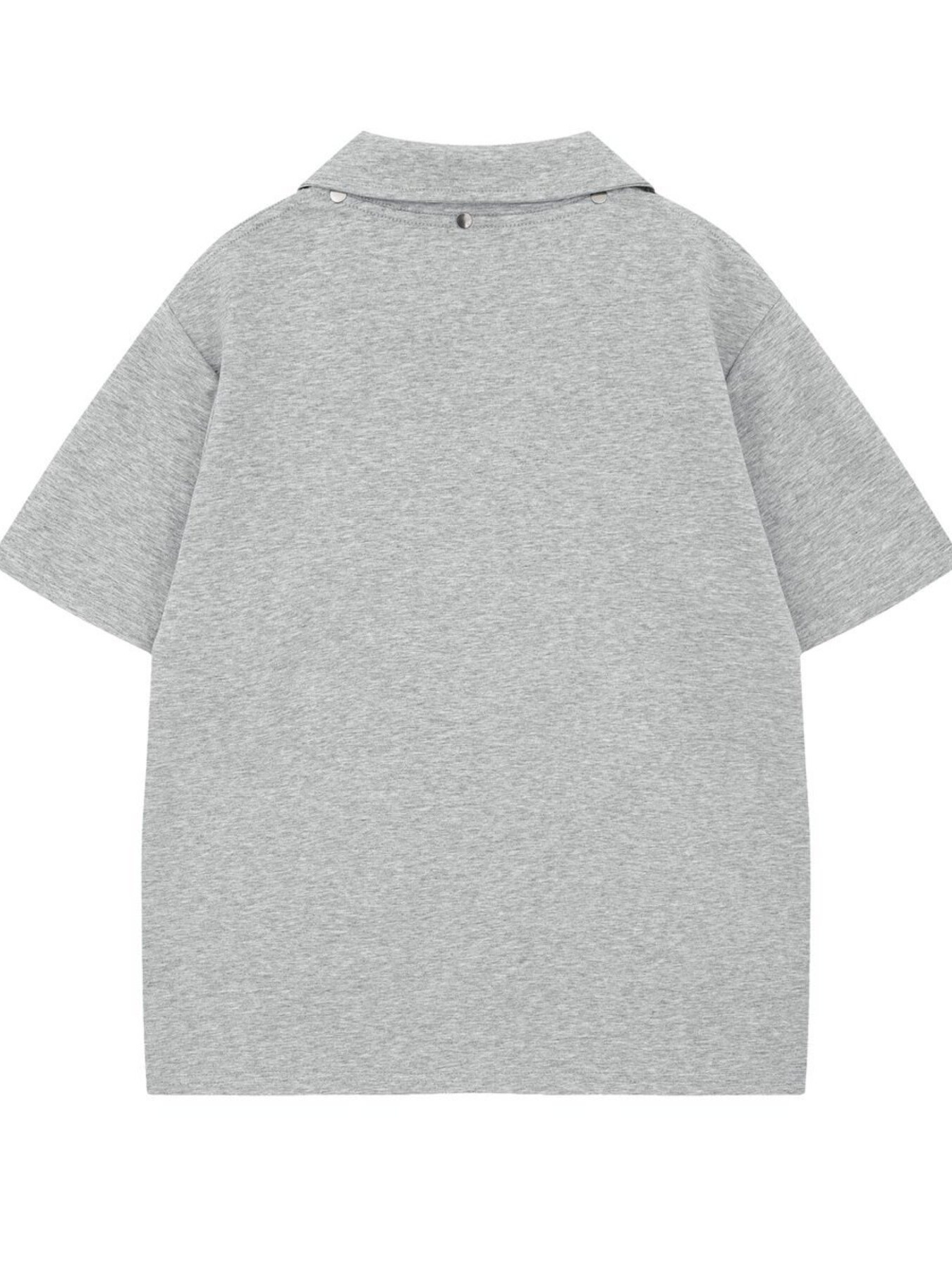 Men's Detachable Collar Short Sleeve Top