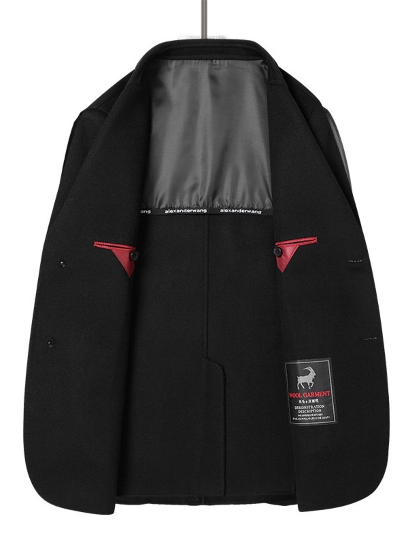 Men's Plus Size Wool Long Sleeve Outerwear