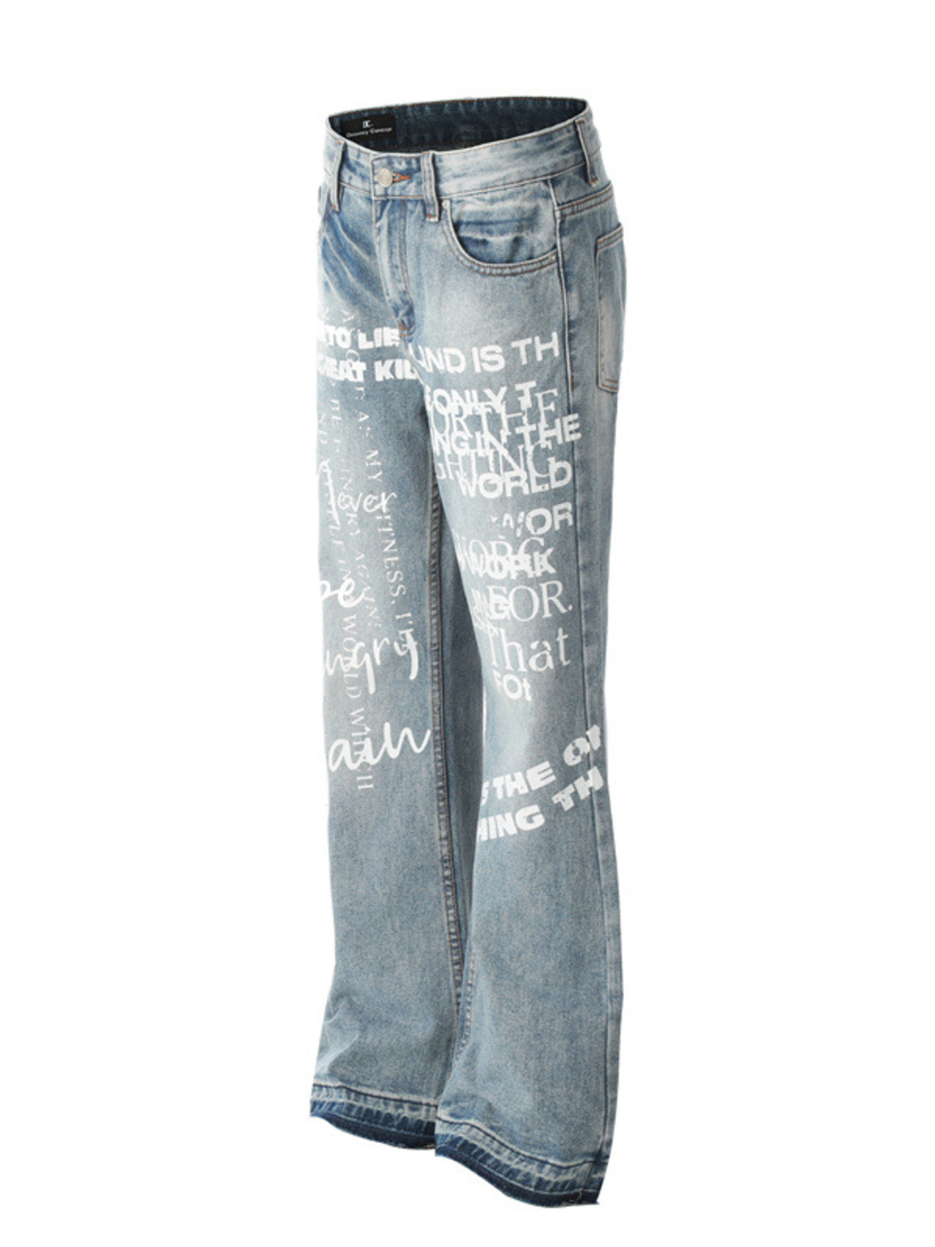 Men's Letter Loose Fit Jeans
