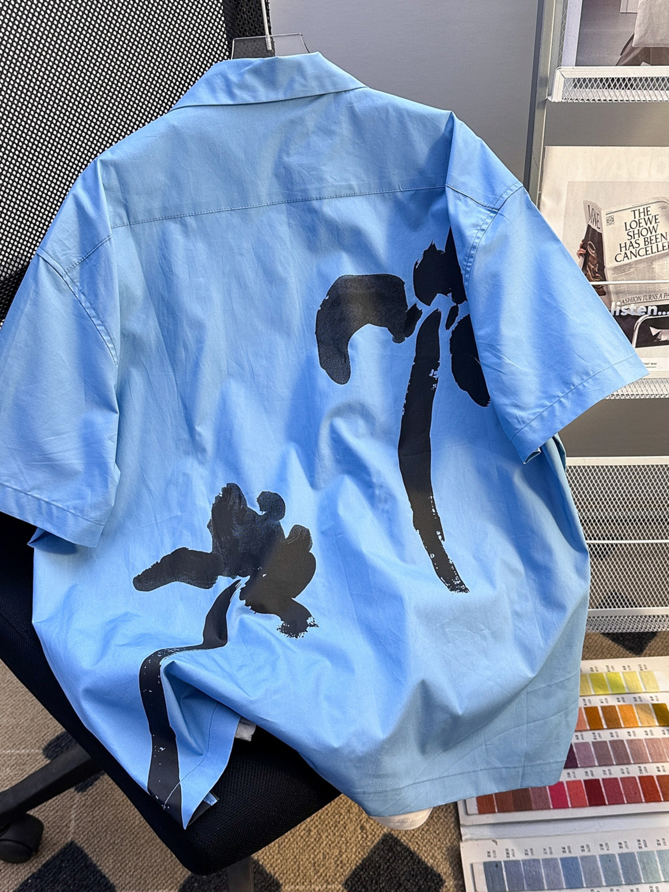 Men's Plus Size Short Sleeve Button-Up Shirt