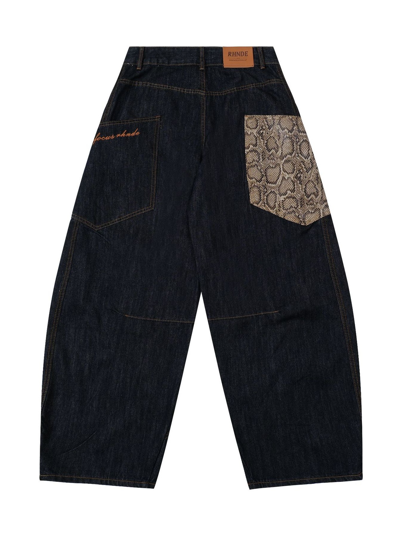 Men's Wide Leg Wash Jeans