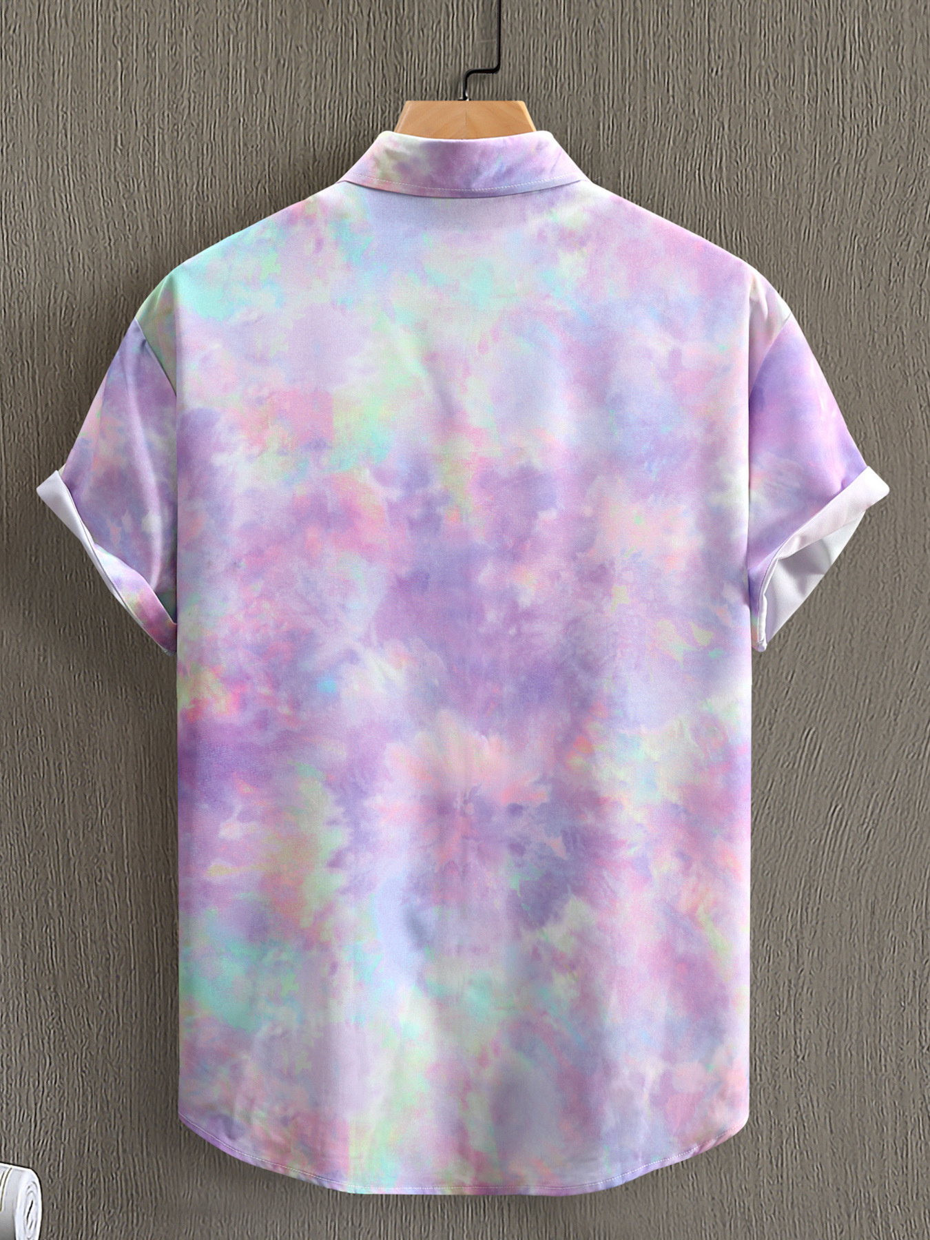 Men's Tie-Dye Button Up Short Sleeve Shirt