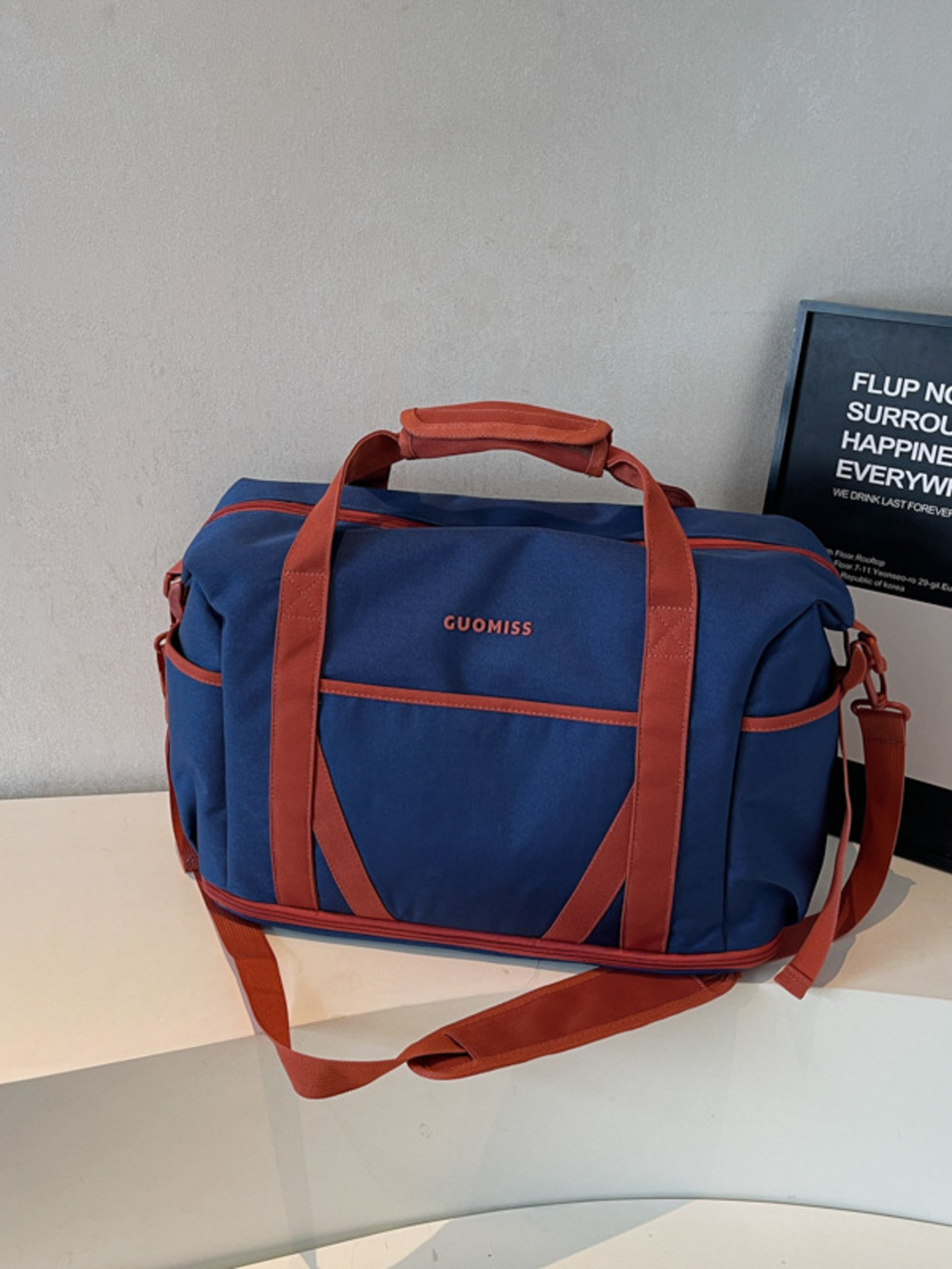 Contrast Oxford Cloth Travel Bag 5