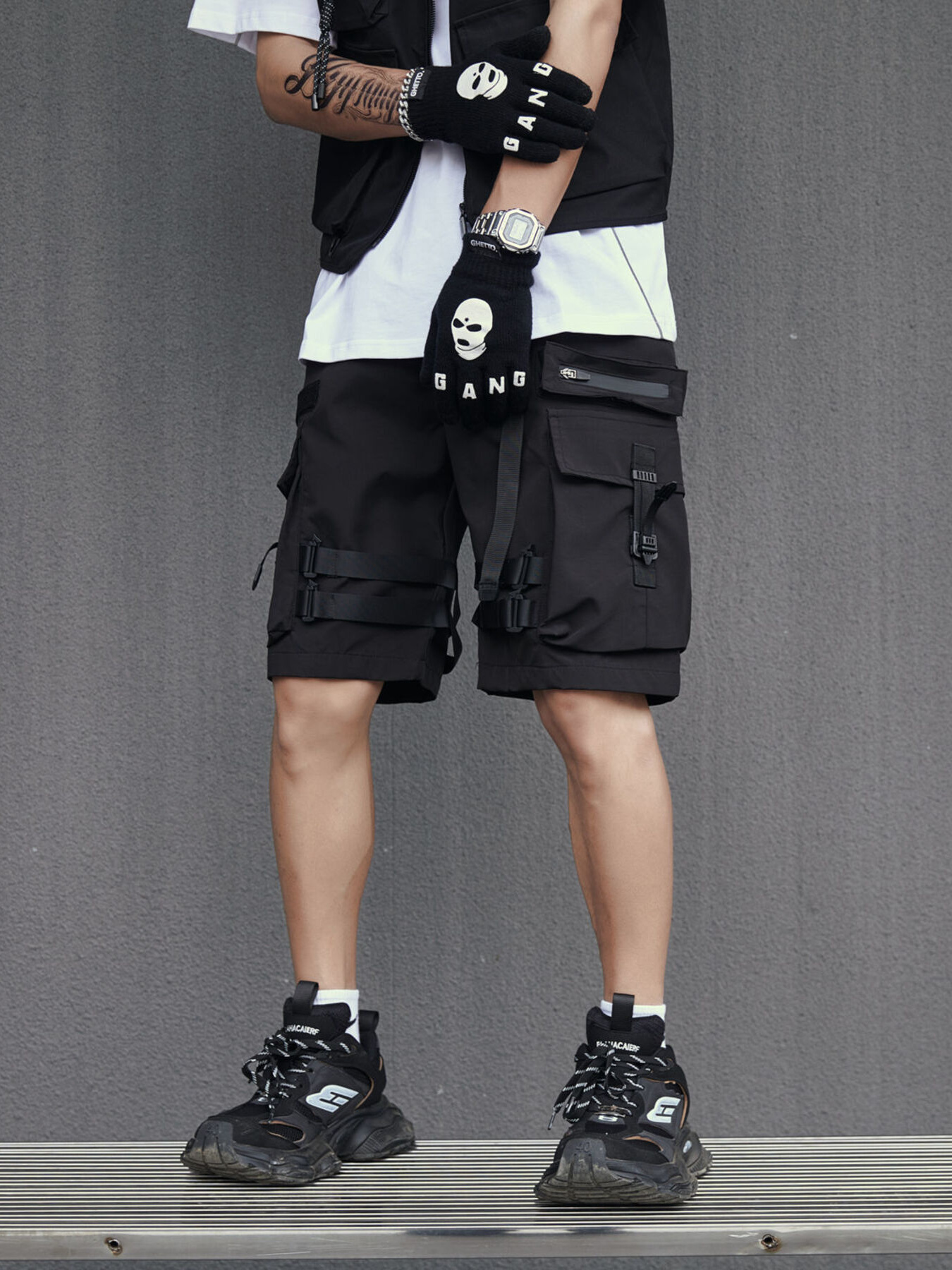 Men's Plus Size Multi-Pocket Tactical Cargo Shorts