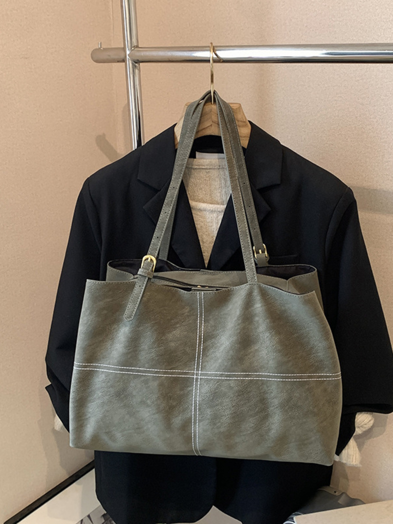 Vintage Style Large Capacity Tote Bag