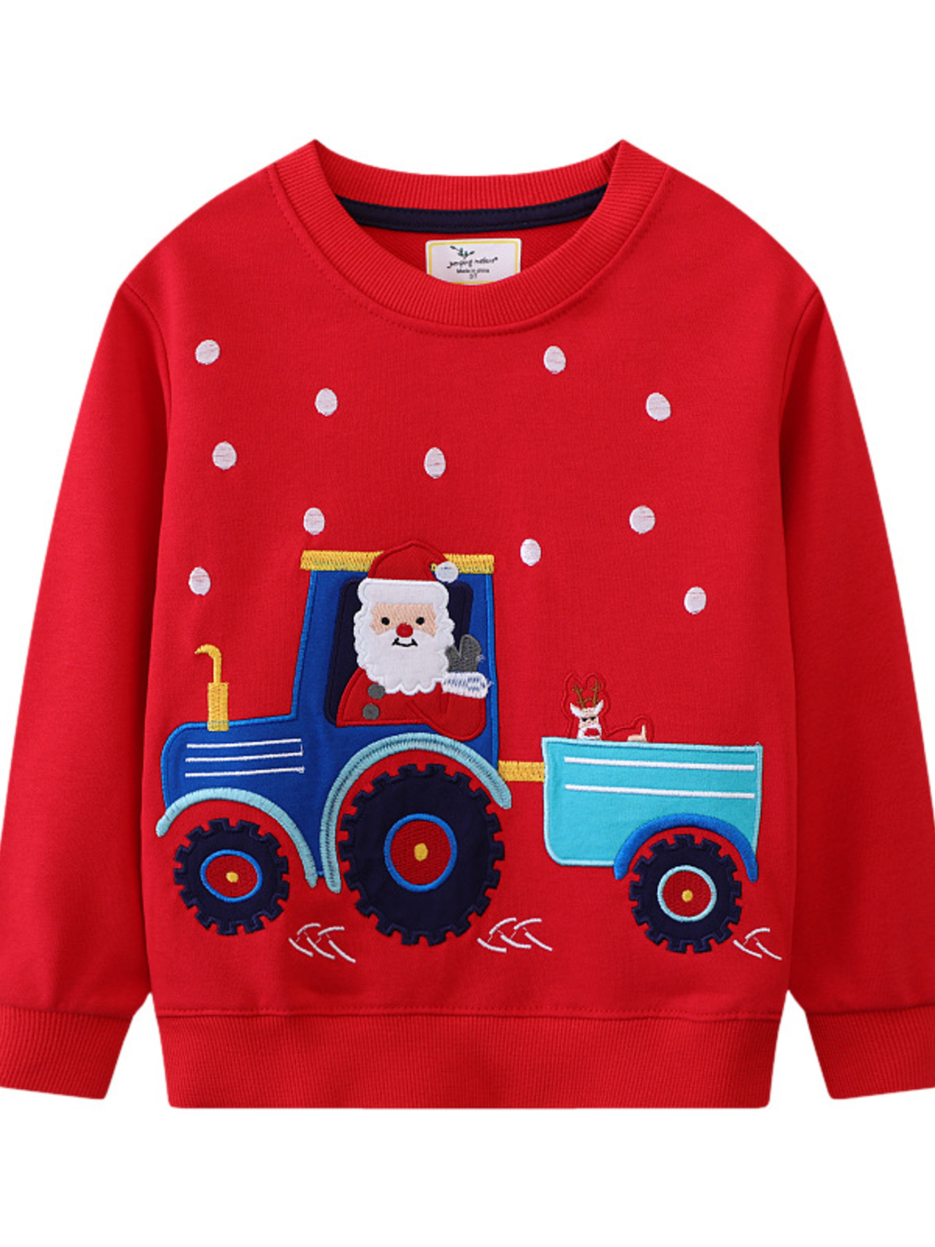 Children's Santa Tractor Crew Neck Sweatshirt