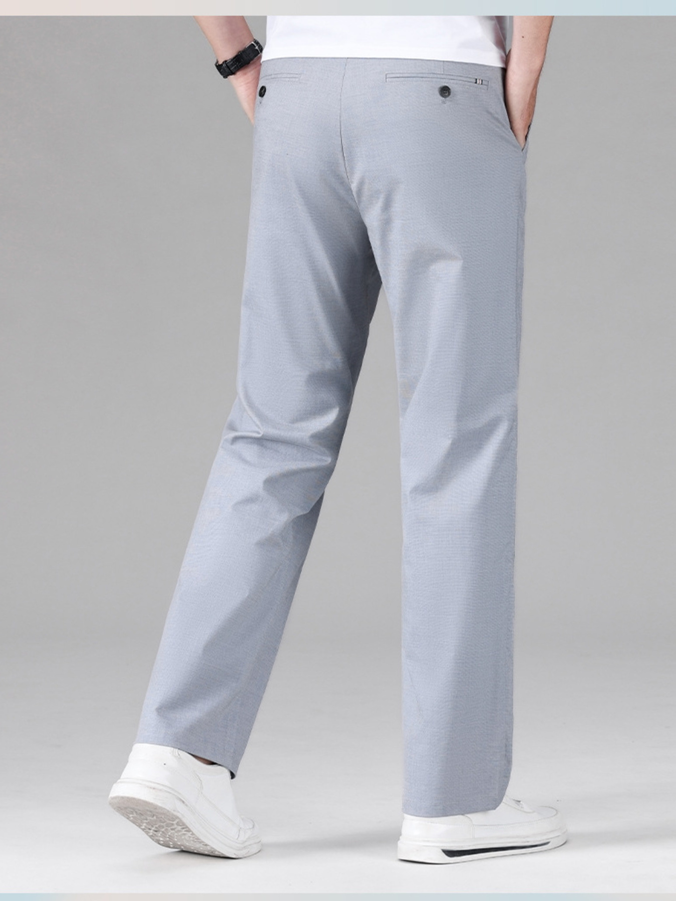 Men's Wide Leg Pants with Pockets