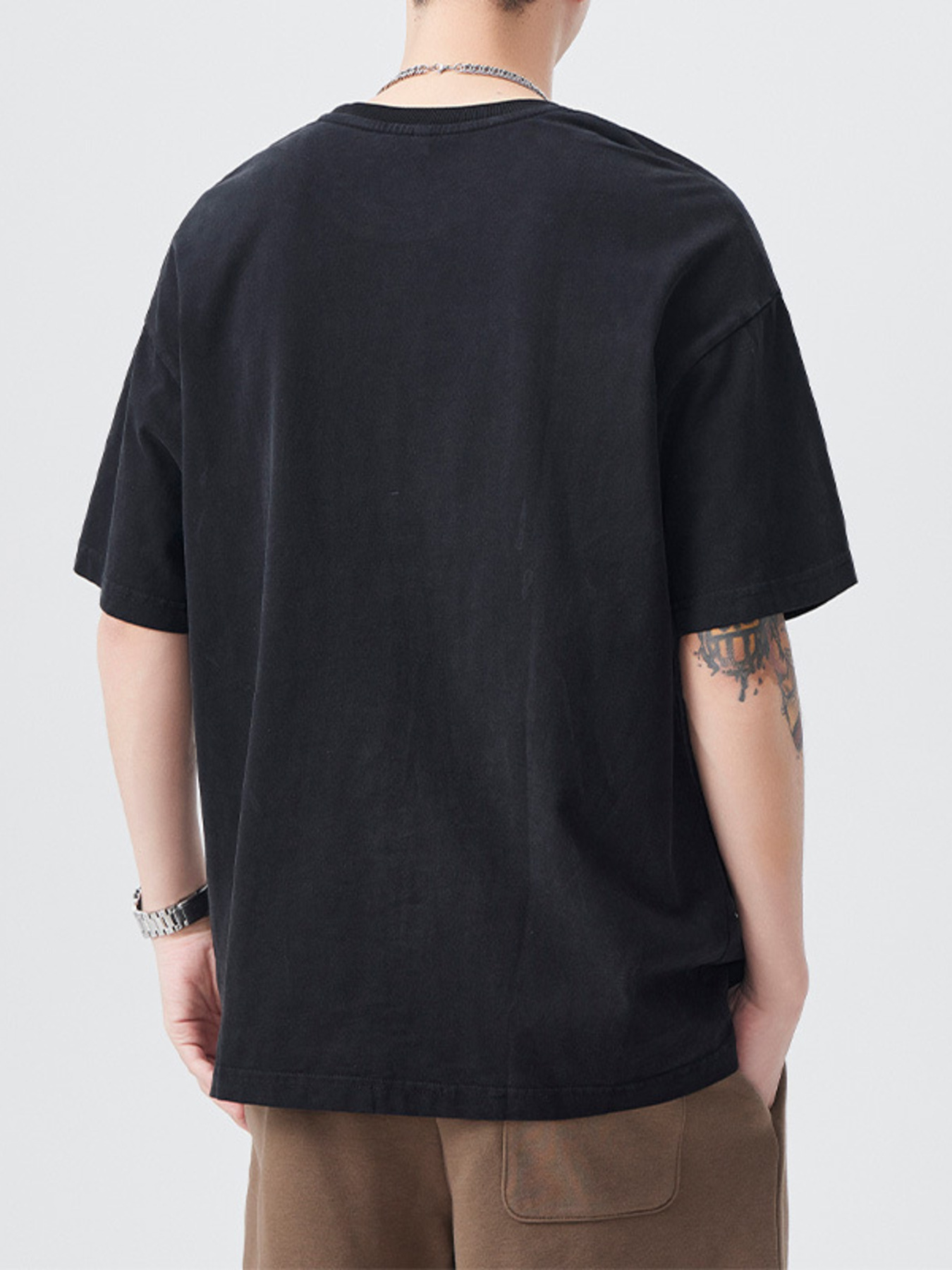 Men's Plus Size Round Neck Short Sleeve T-Shirt