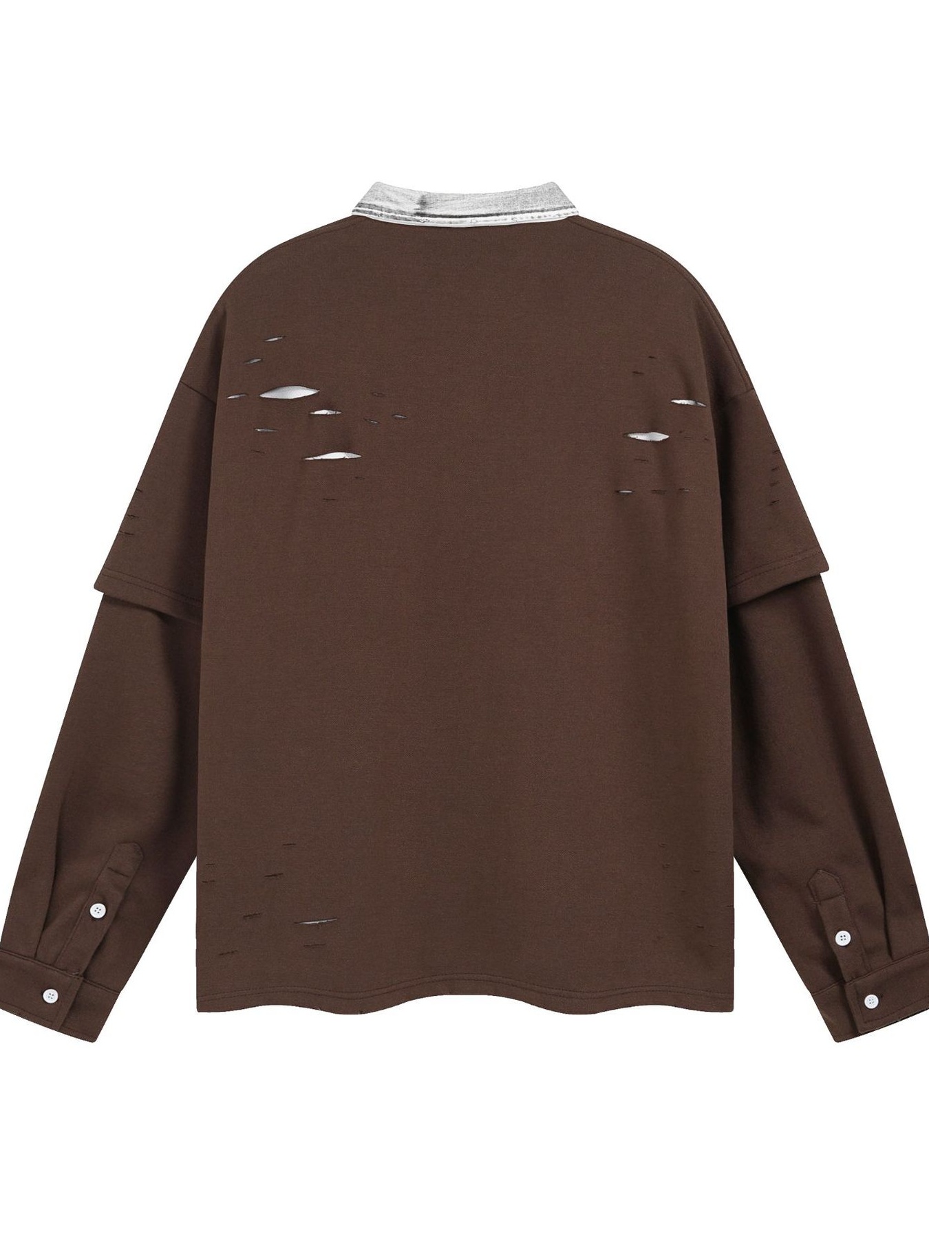 Men's Vintage Distressed Striped Sweatshirt