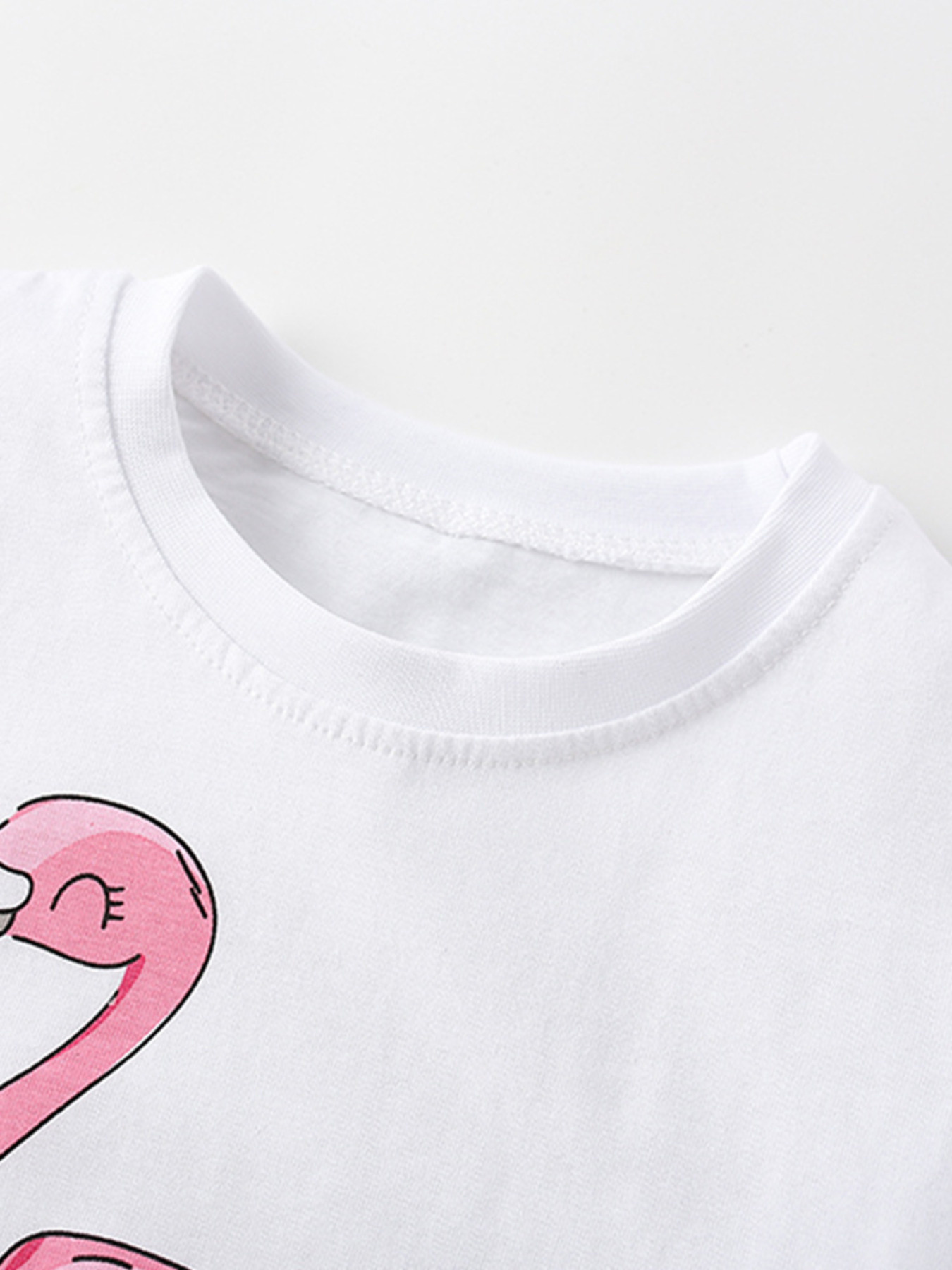 Children's Flamingo Graphic Ruffle Sleeve T-Shirt