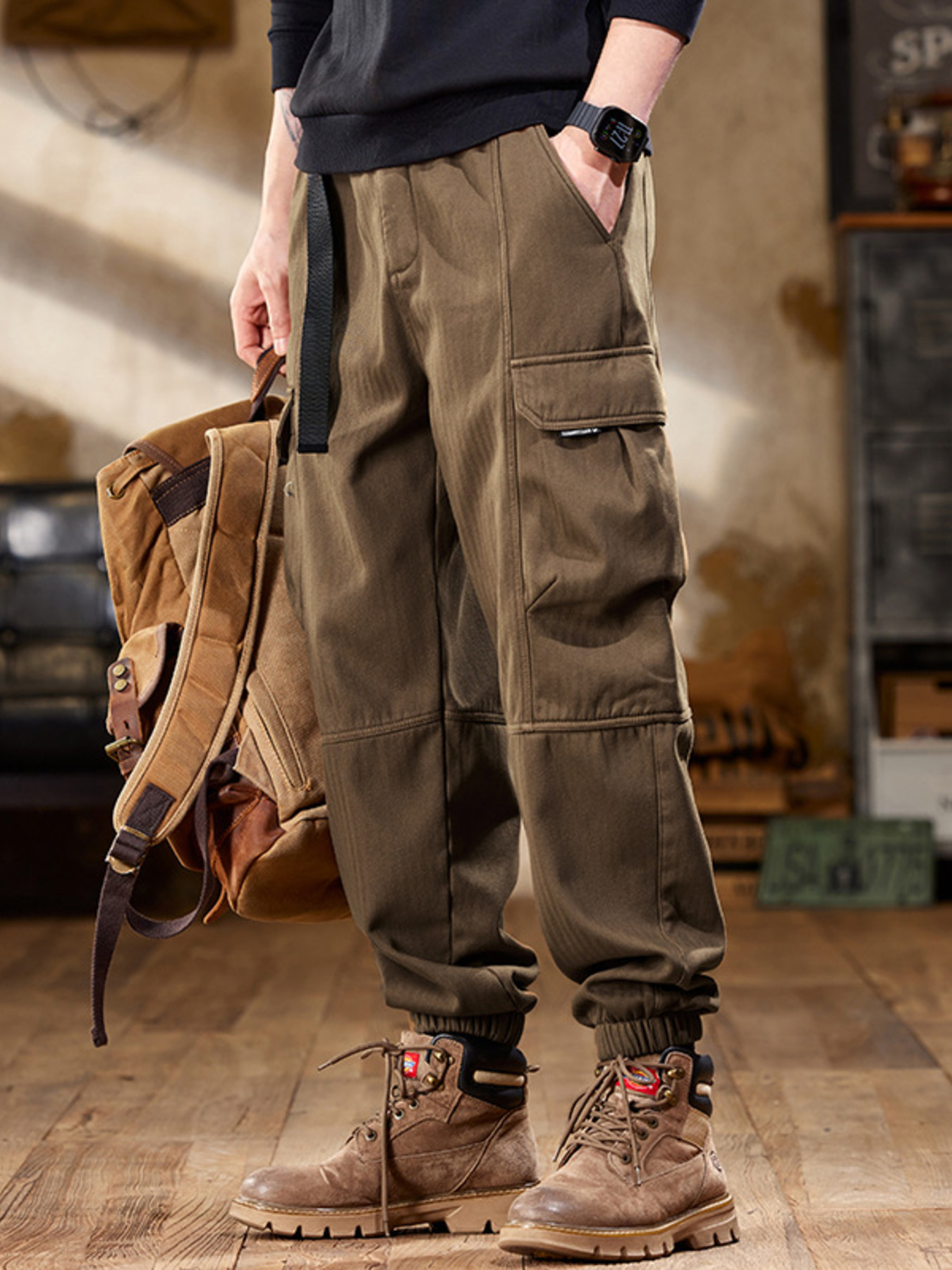 Men's Plus Size Casual Cargo Pants