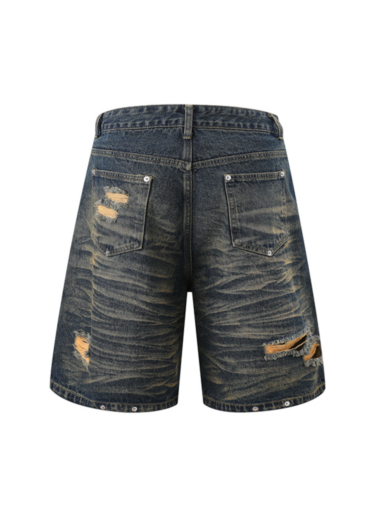 Men's Plus Size Distressed Vintage Denim Shorts