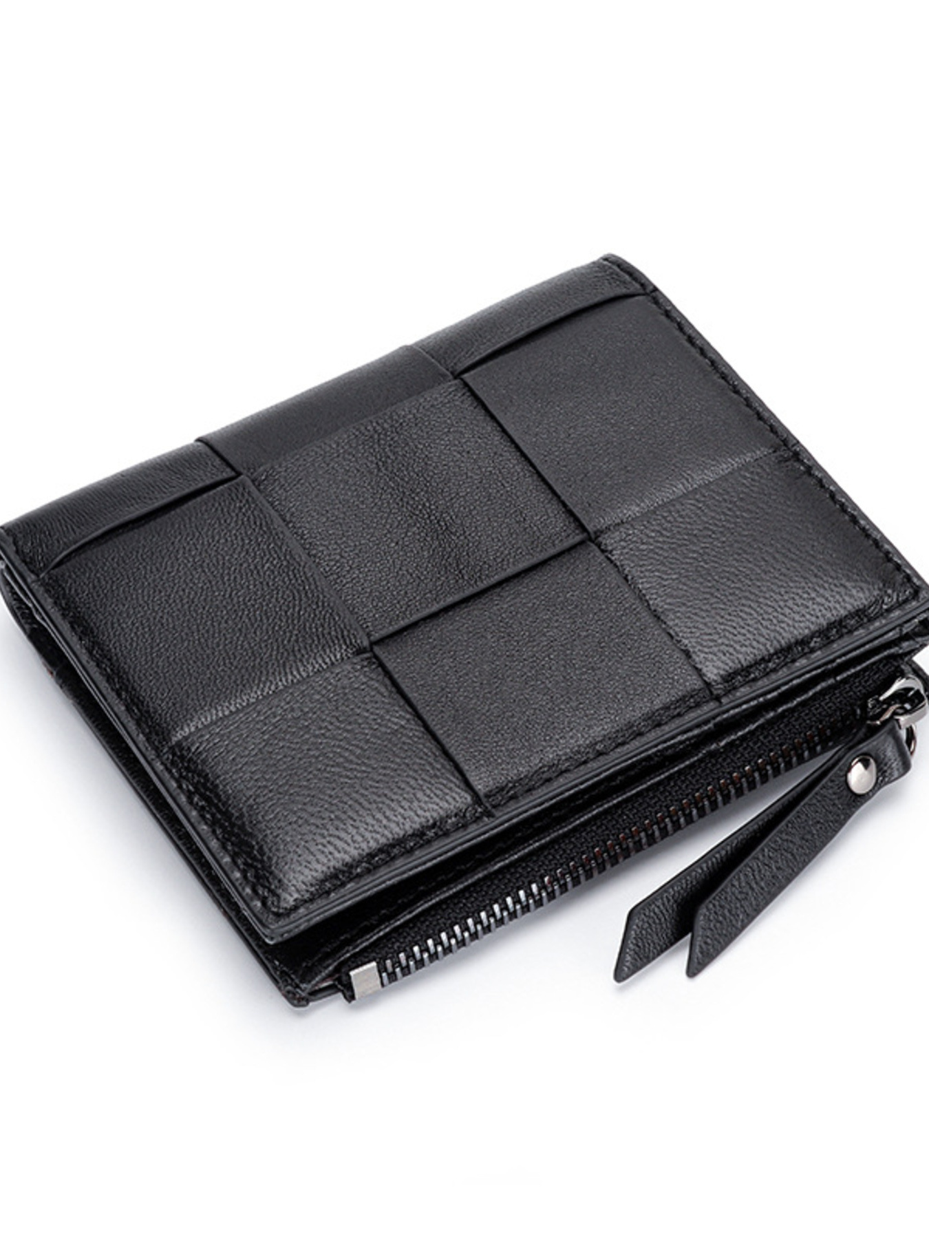Woven Leather Card Case