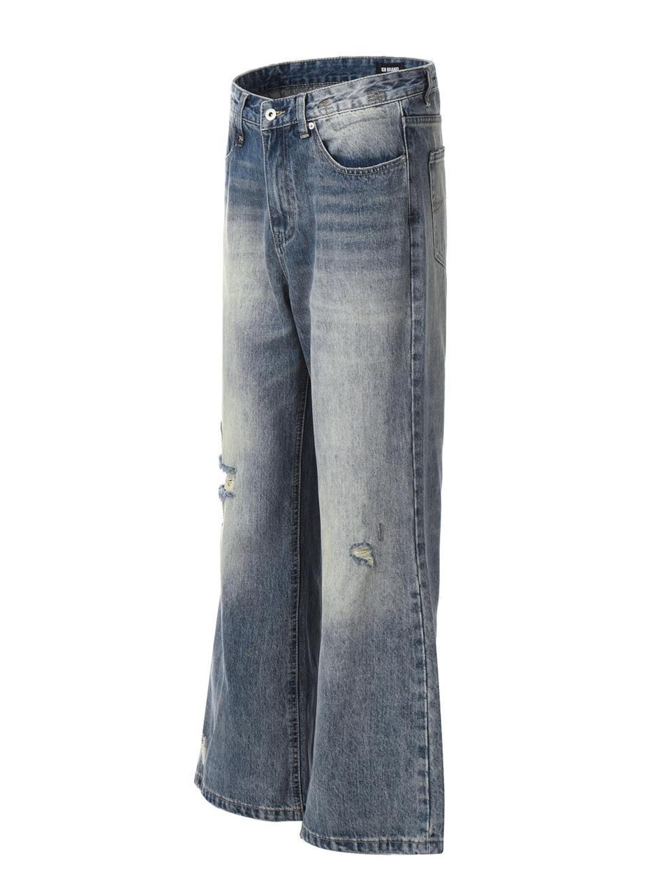 Men's Vintage Wash Distressed Jeans
