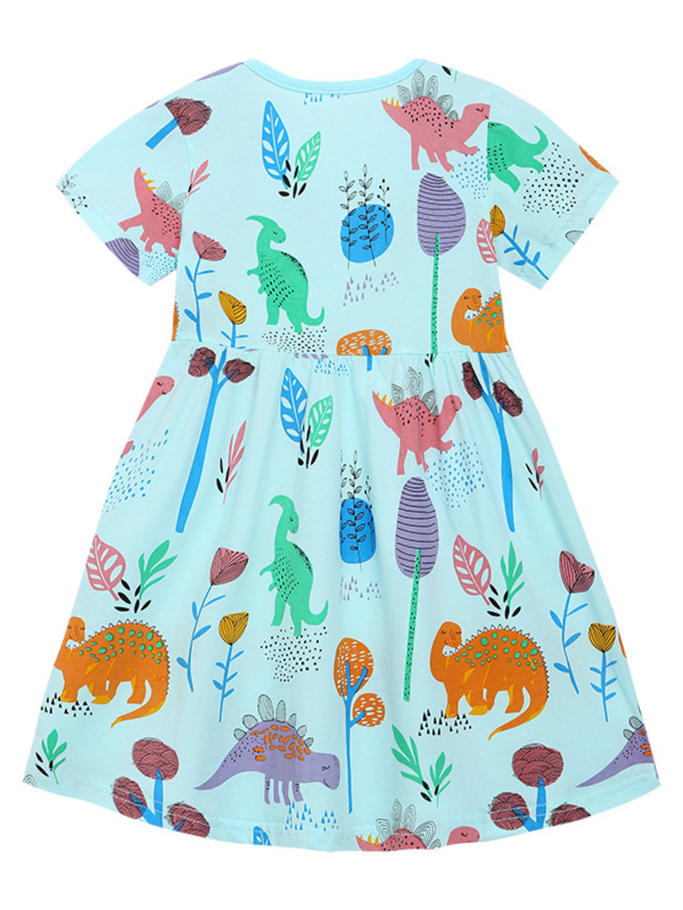 Children's Dinosaur Print A-Line Dress 5