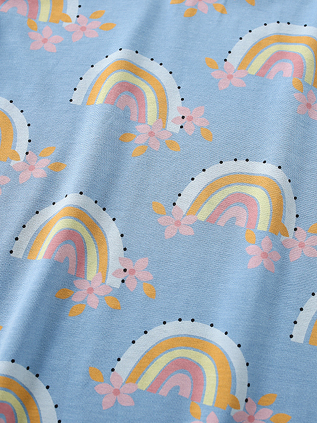 Children's Rainbow Print Top and Pants Set