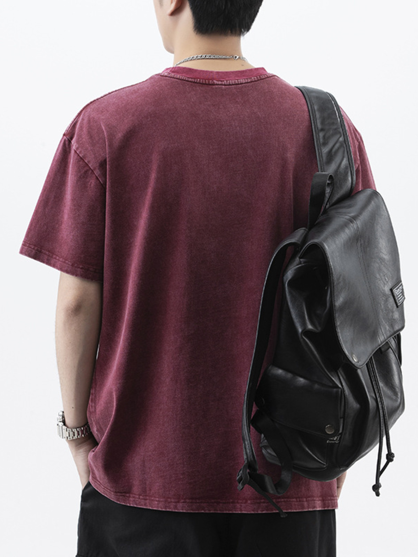 Men's Plus Size Letter Round Neck Short Sleeve T-Shirt