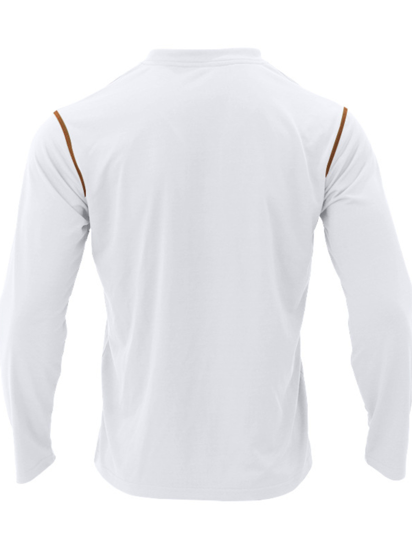 Men's Full Size Long Sleeve Polo with Contrast Trim Plus Size