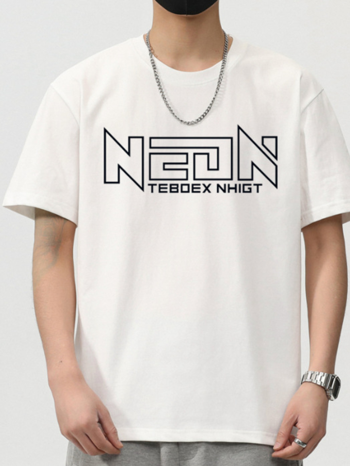 Men's Plus Size Graphic Round Neck Short Sleeve T-Shirt