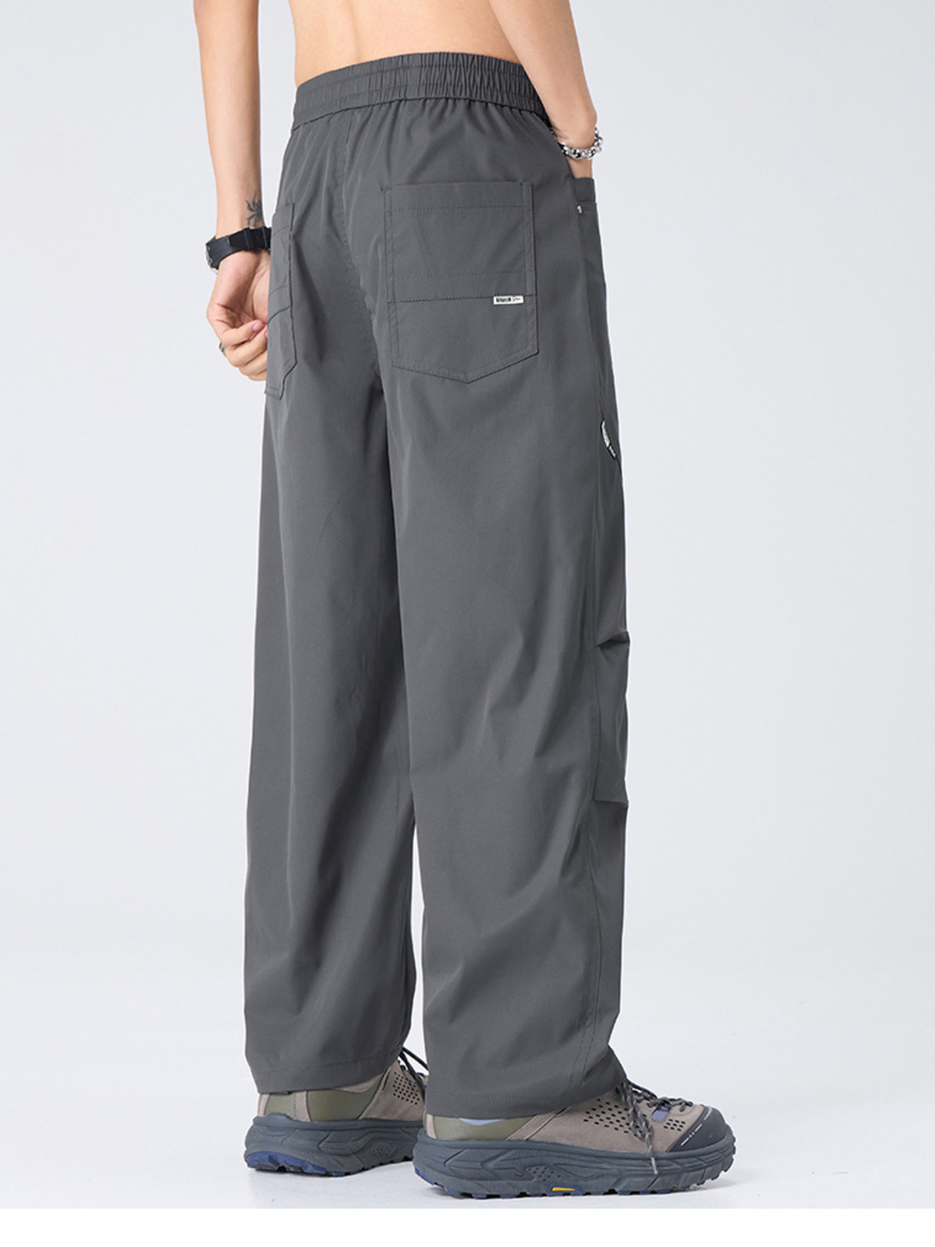 Men's Drawstring Wide Leg Cargo Pants