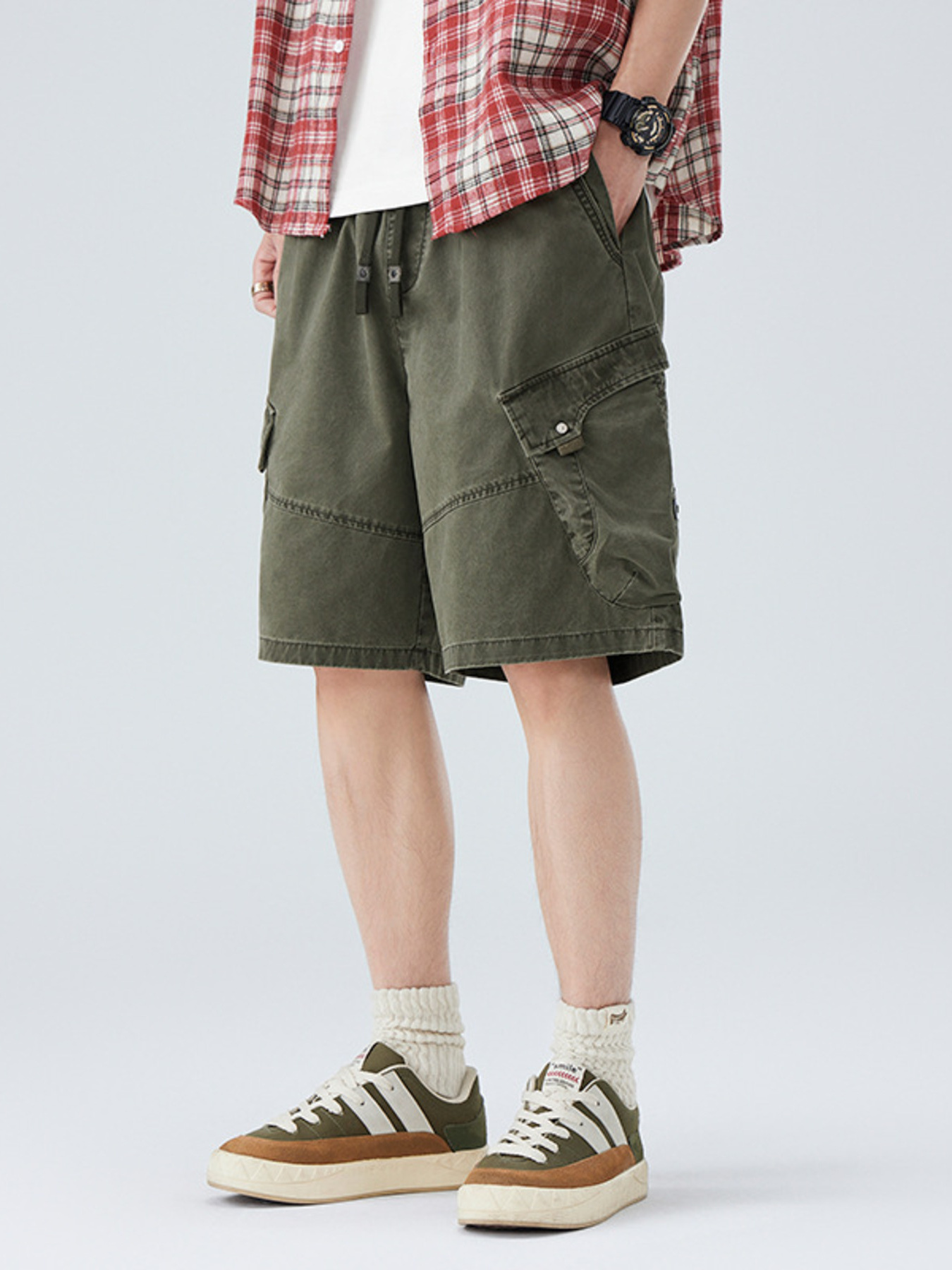 Men's Plus Size Vintage Cargo Shorts