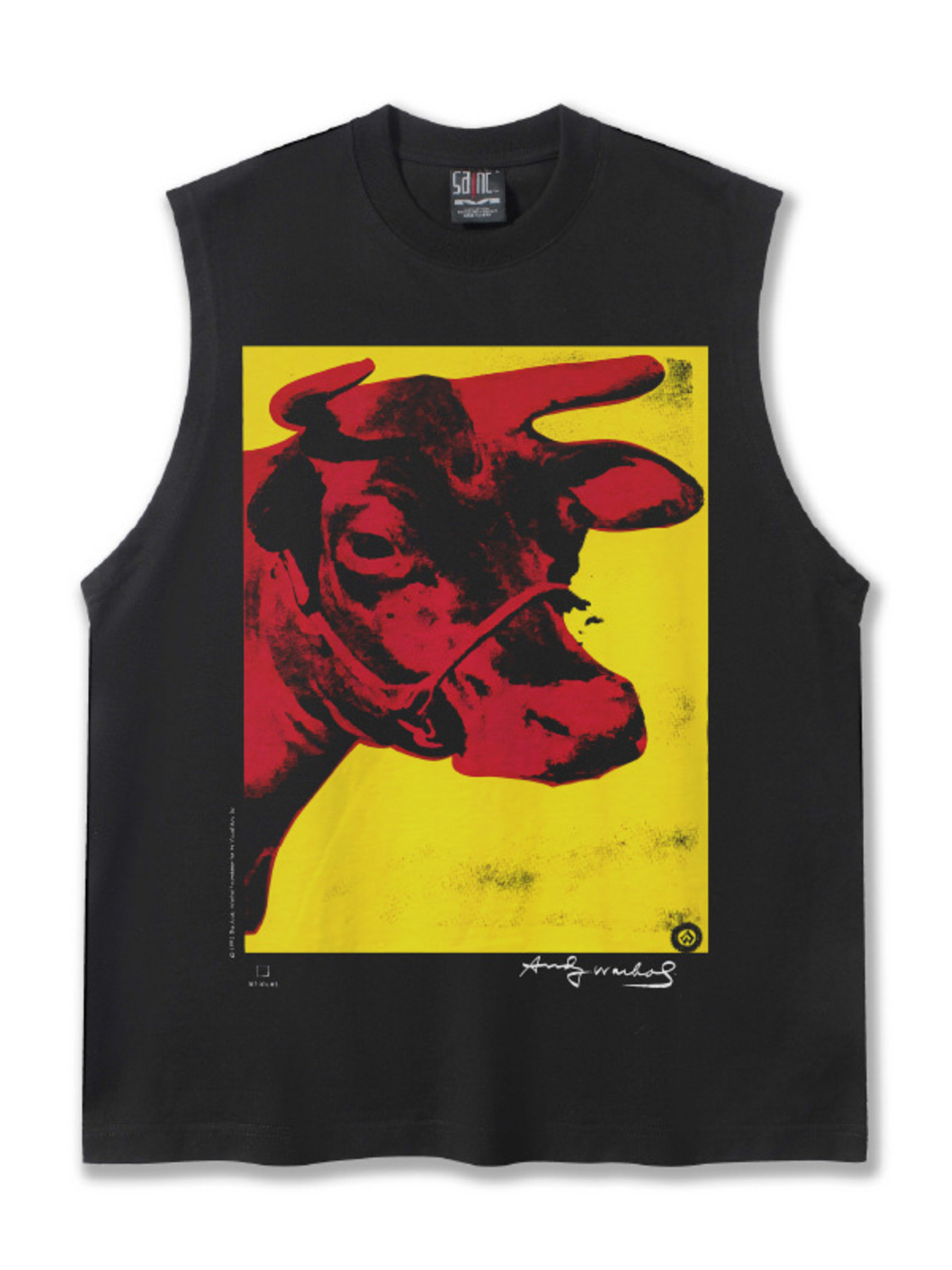 Men's Cow Graphic Round Neck Tank