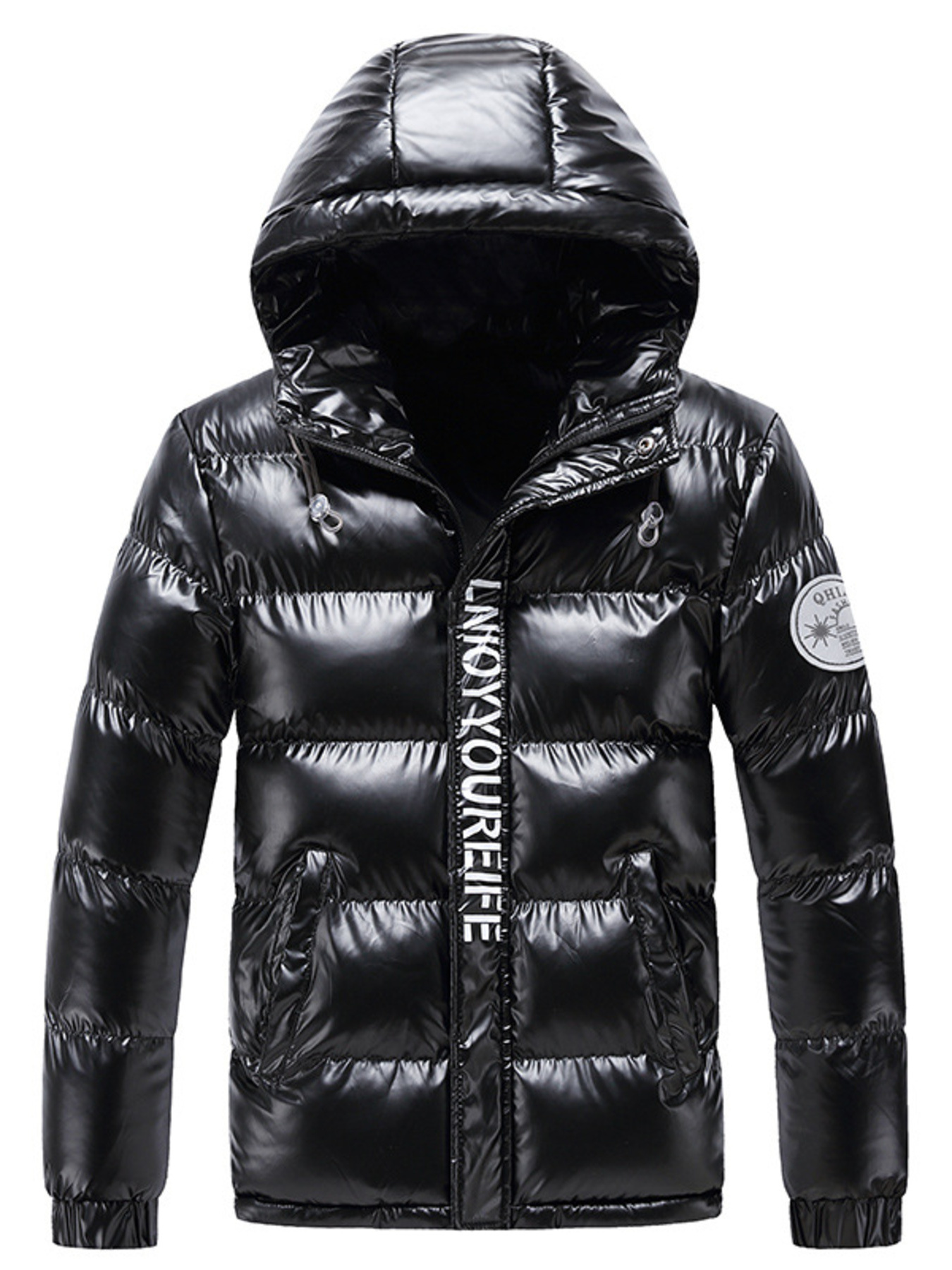 Men's Plus Size Zip Up Puffer Jacket