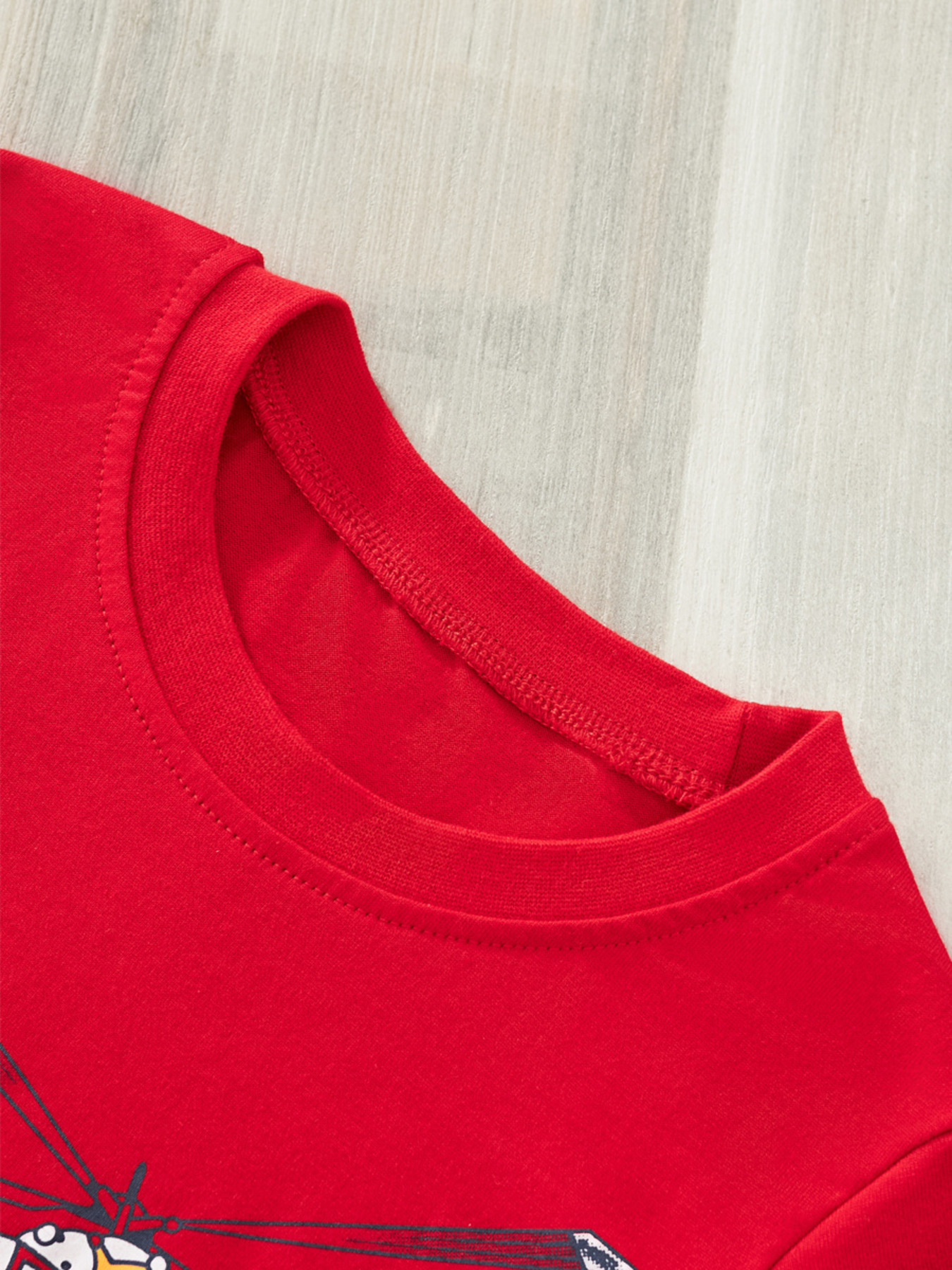 Children's Fire Truck & Helicopter Graphic Short Sleeve T-Shirt