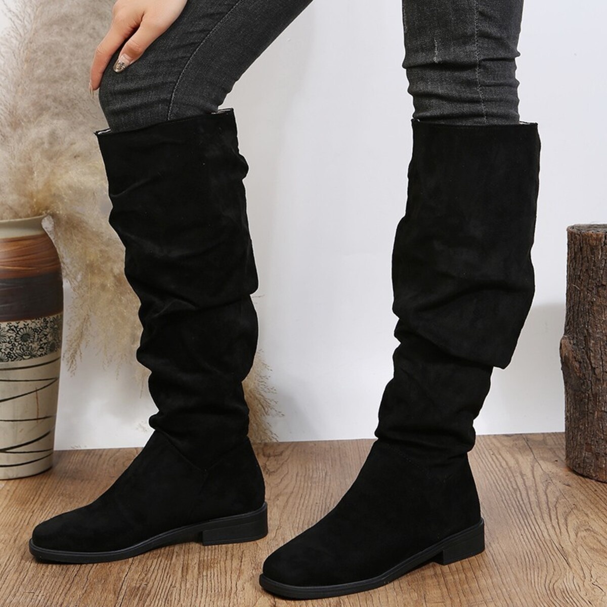 Slouchy Knee High Boots
