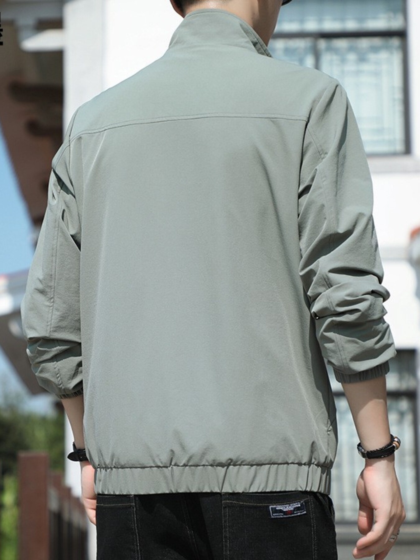 Men's Plus Size Zip Up Long Sleeve Jacket