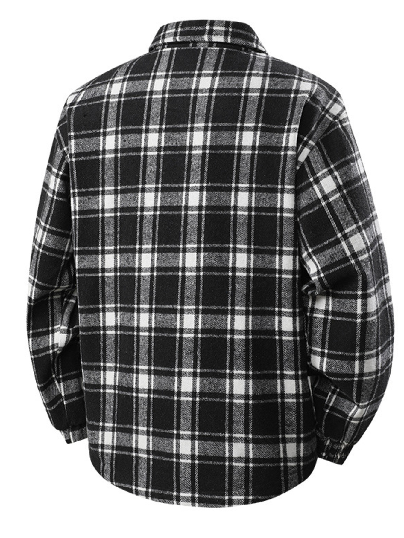 Men's Plus Size Plaid Button-Up Casual Shacket