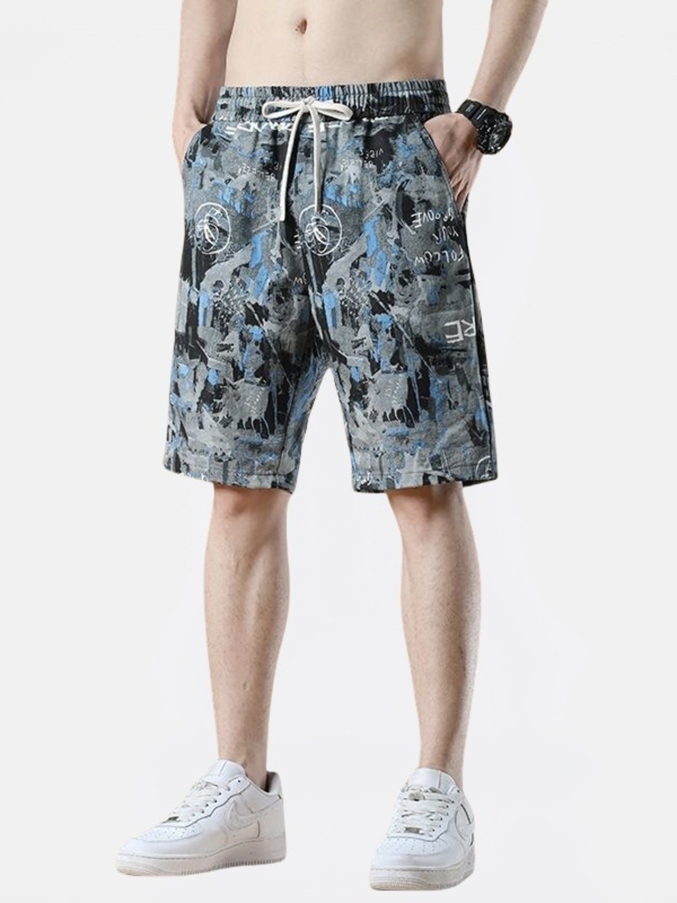 Men's Plus Size Drawstring Loose Fit Shorts