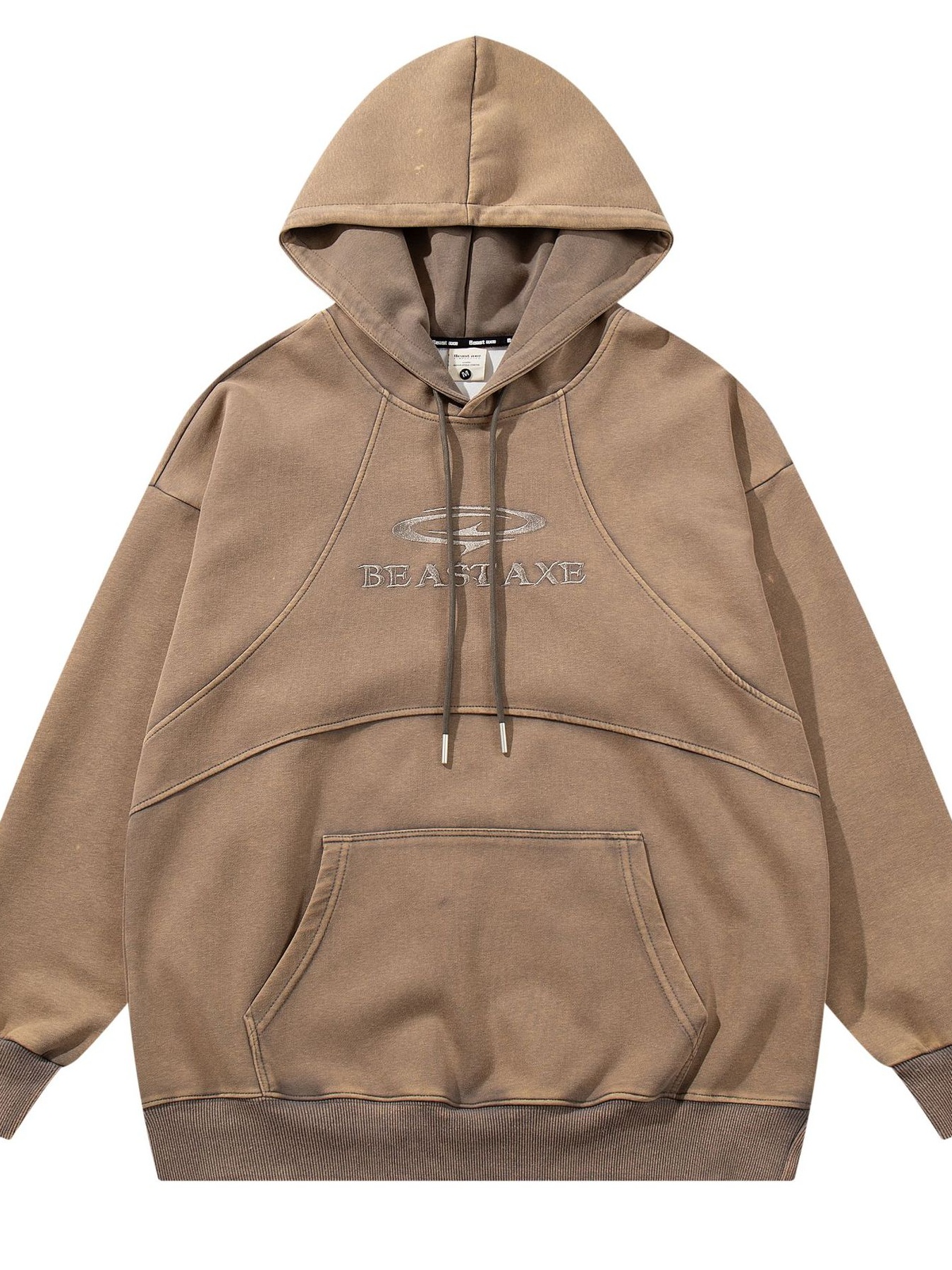 Men's Oversized Washed Long Sleeve Hoodie