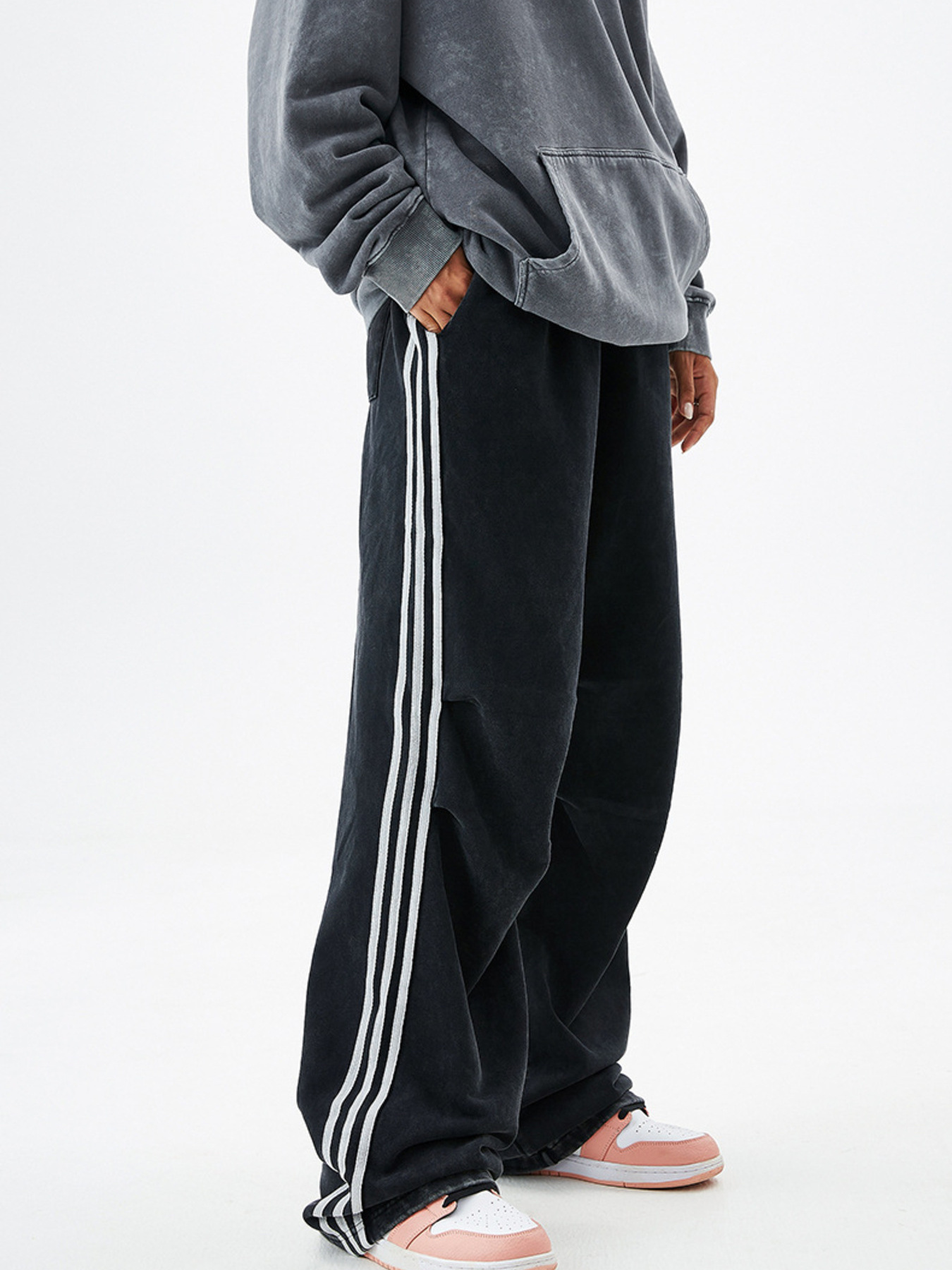 Men's Striped Wide Leg Pants