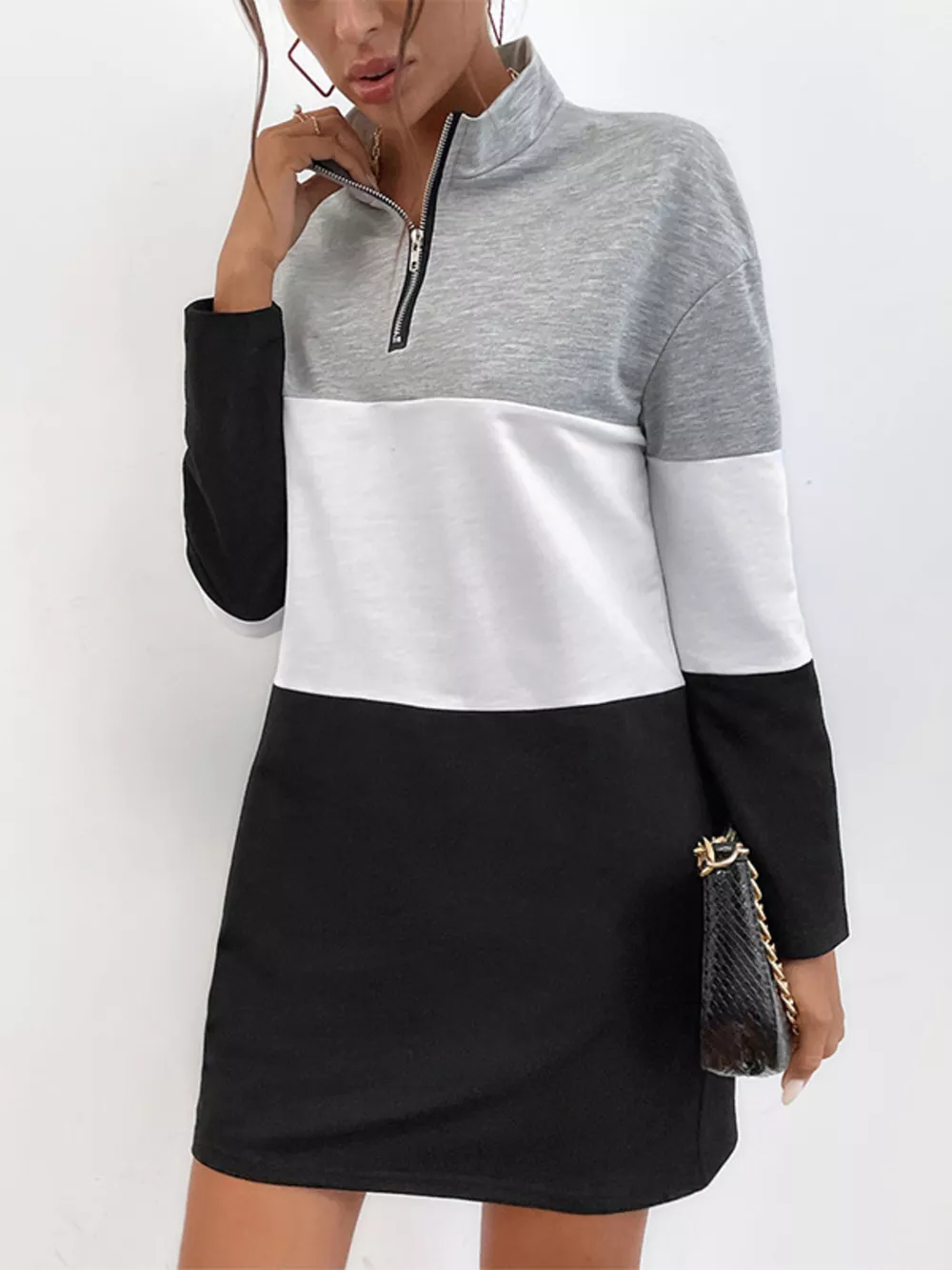 casual color block dress Wenrine Womens Boho Midi Dress Long Sleeve Casual Color Block Beach Button Down Shirt Dress Blue at Amazon Women's Clothing store