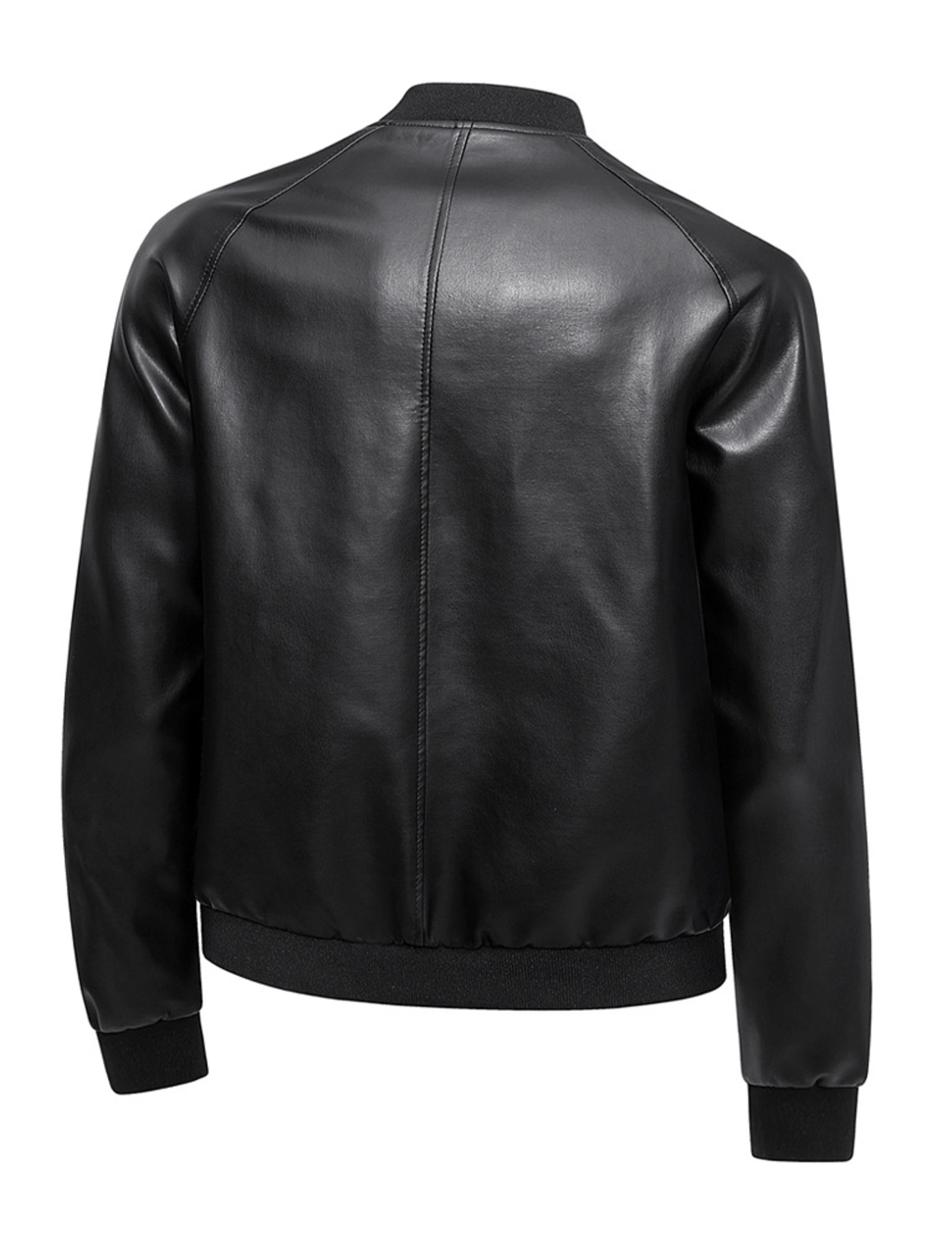 Men's Plus Size Zip Up Casual Leather Jacket
