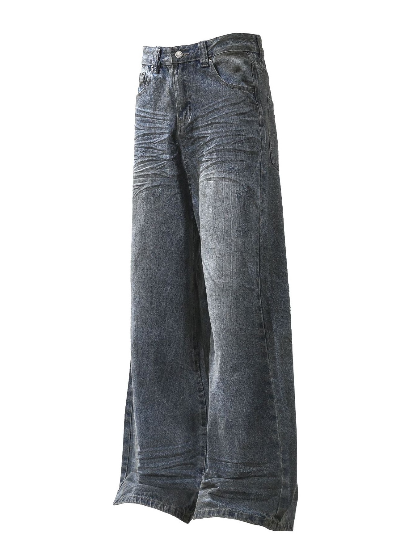 Men's Vintage Wash Wide Leg Jeans