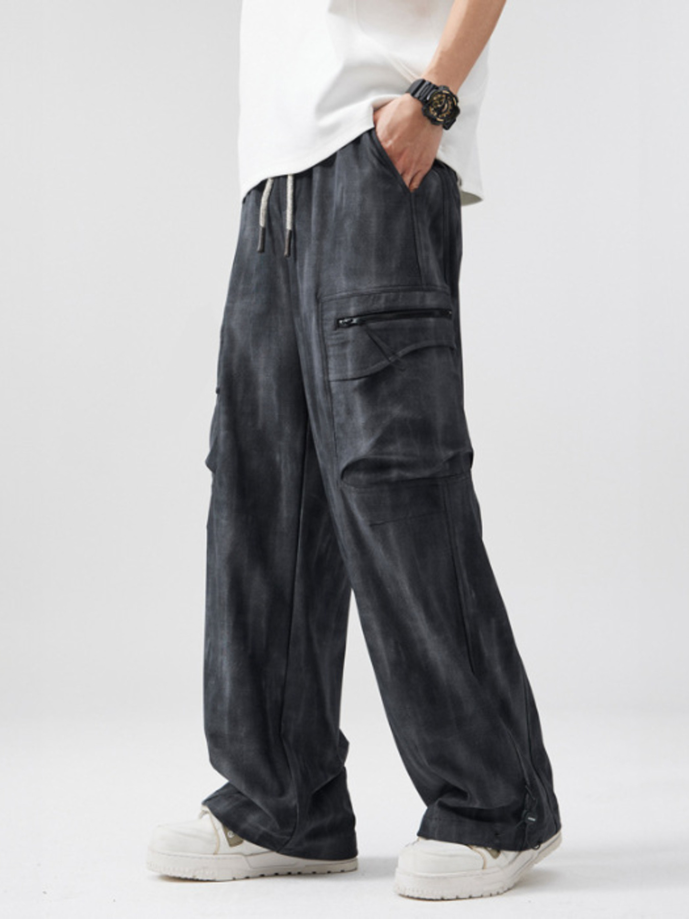 Men's Multi-Pocket Drawstring Cargo Pants