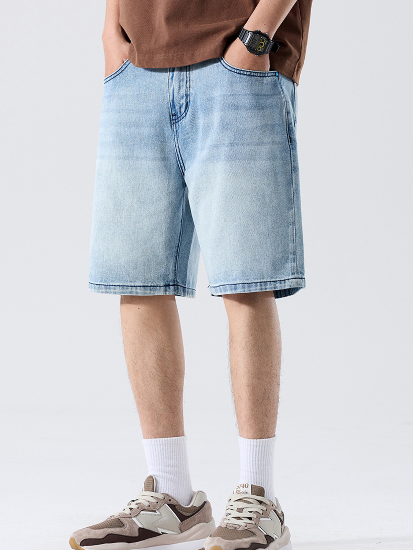 Men's Wash Relaxed Fit Denim Shorts