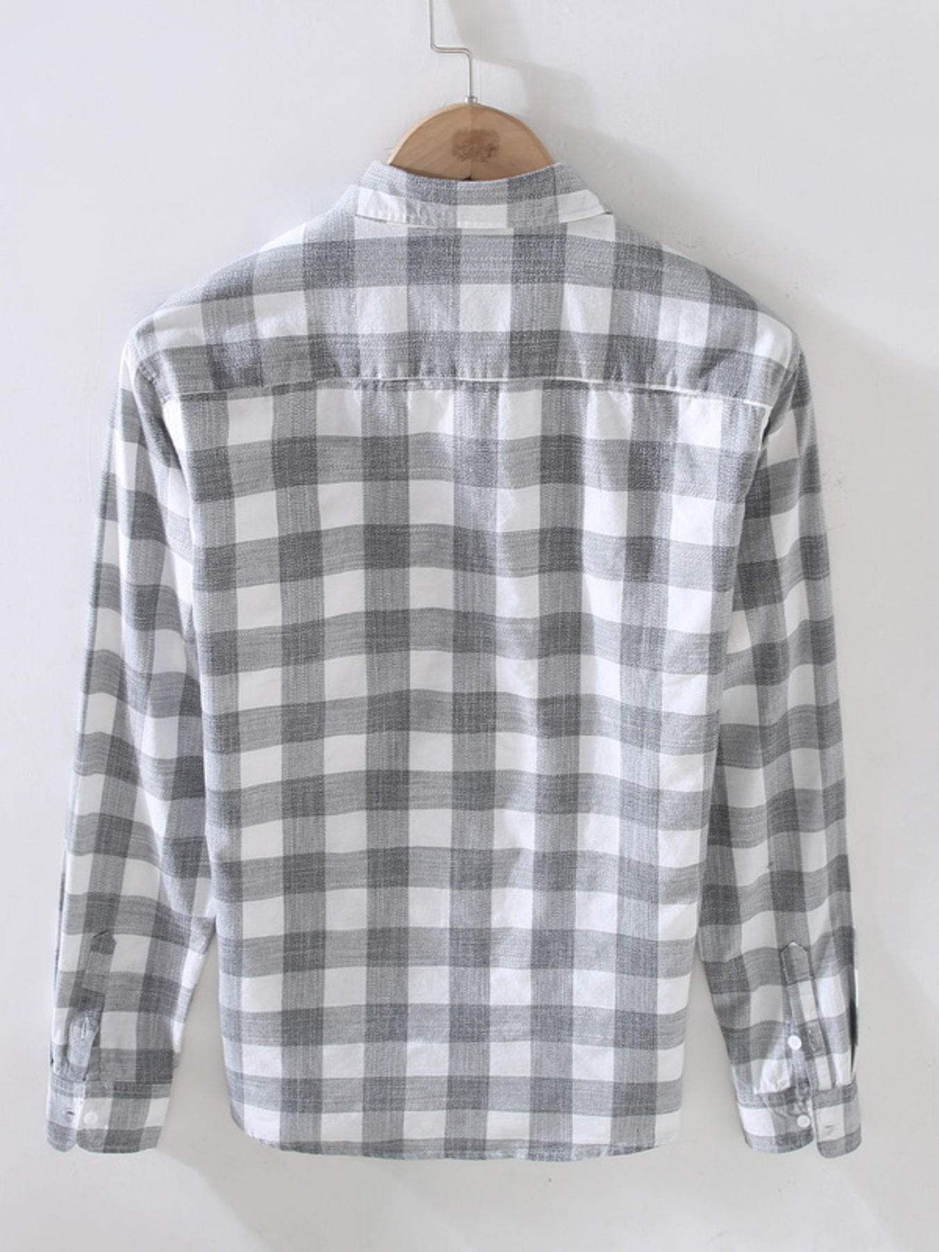 Men's Plus Size Plaid Button Up Long Sleeve Shirt