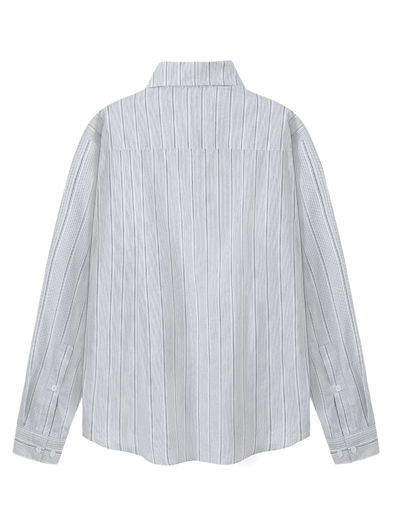 Men's Striped Button Up Long Sleeve Shirt