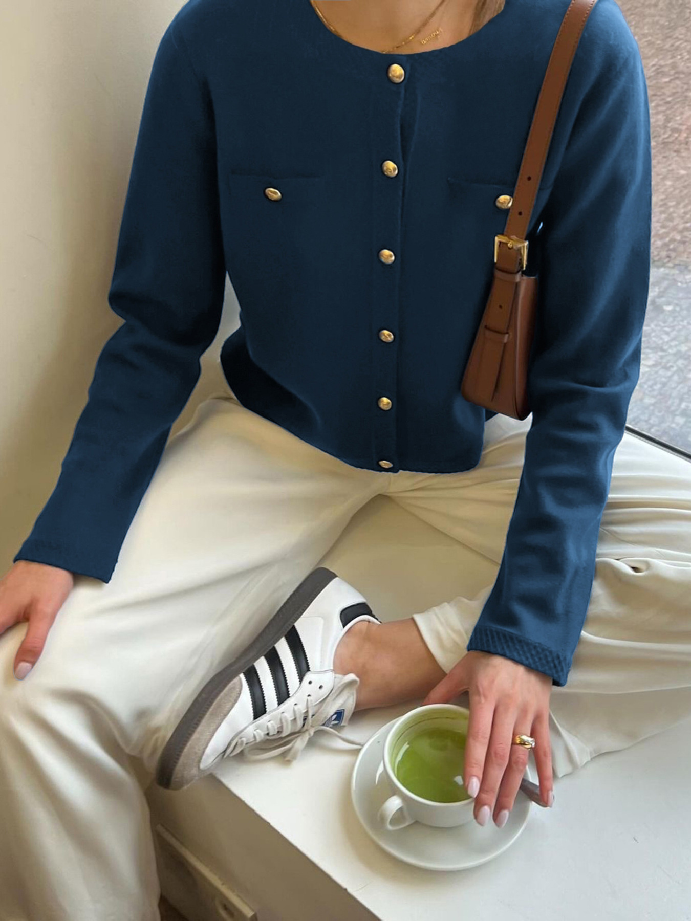 Button-Down Knit Cardigan